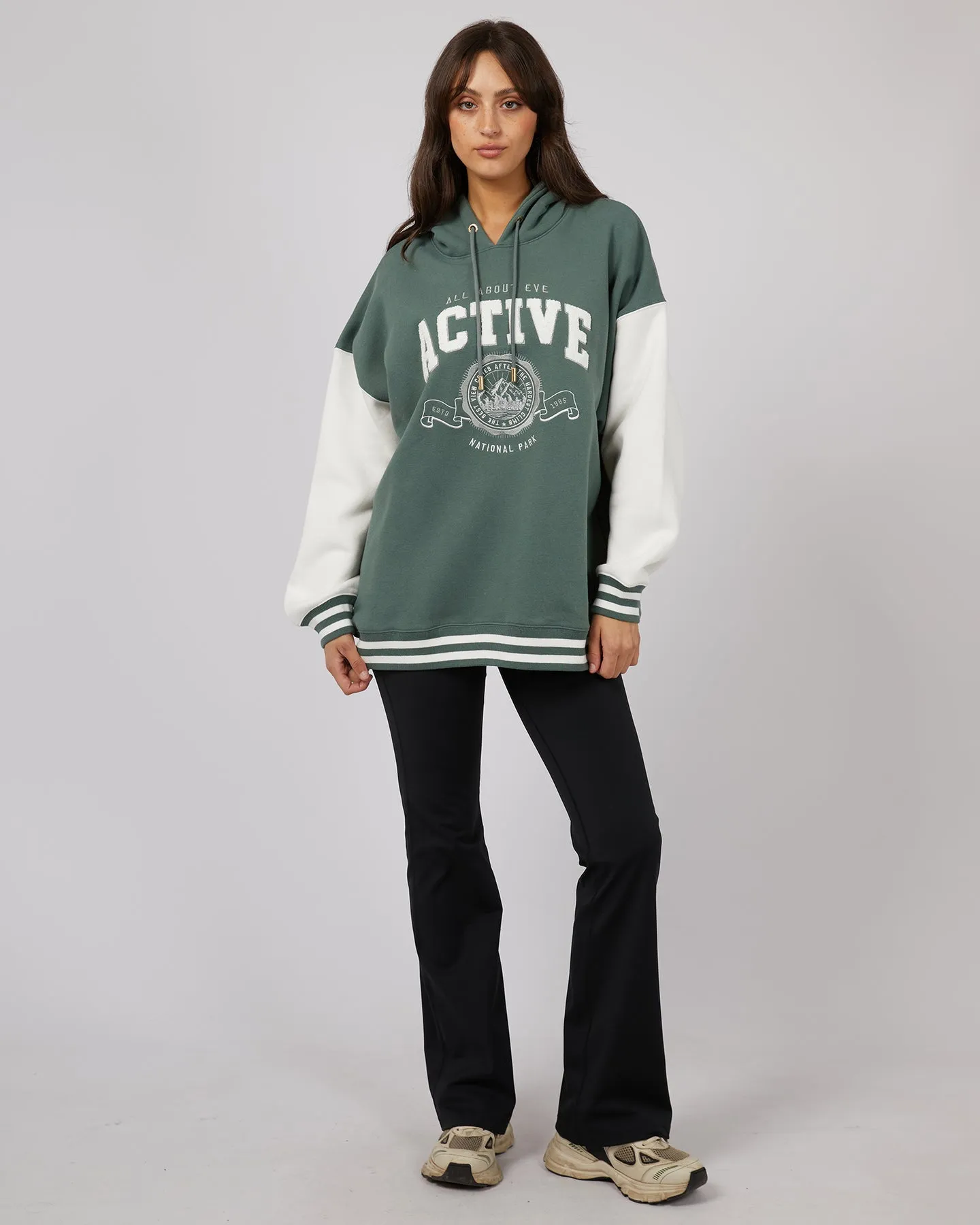 All About Eve National Contrast Hoody Green