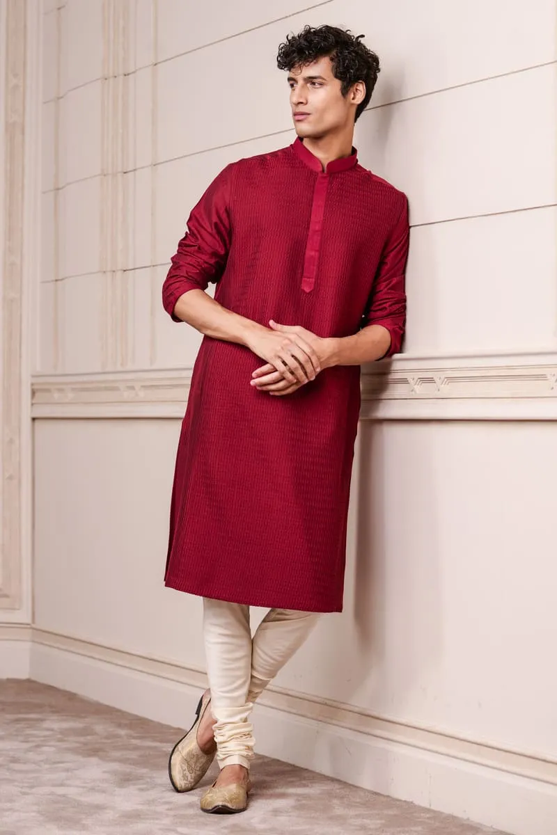 All Over Textured Kurta Set