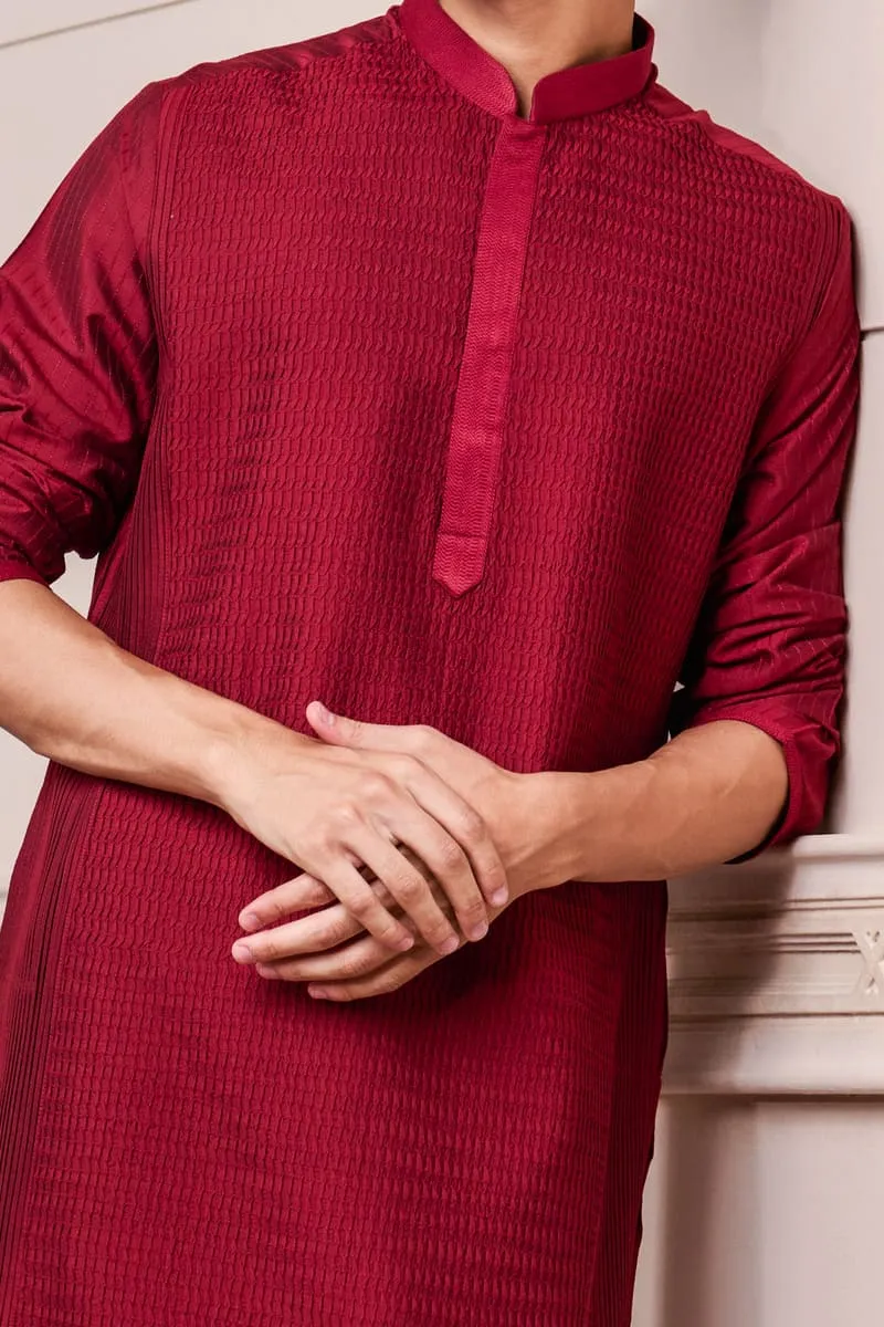 All Over Textured Kurta Set