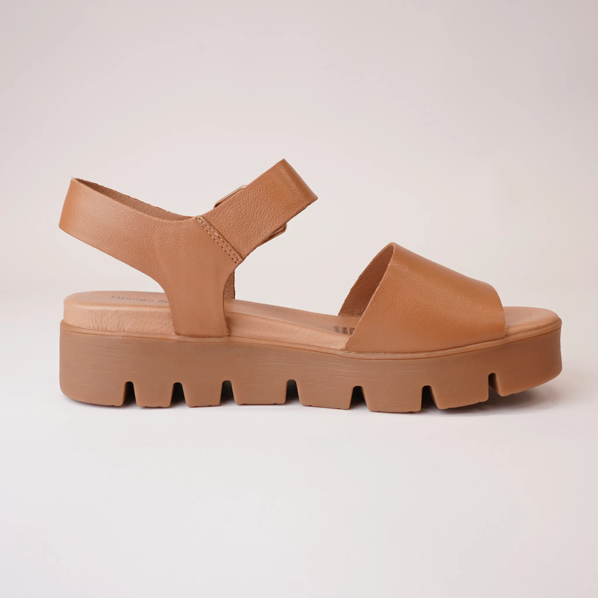 Babels Dark Tan Leather Sandals