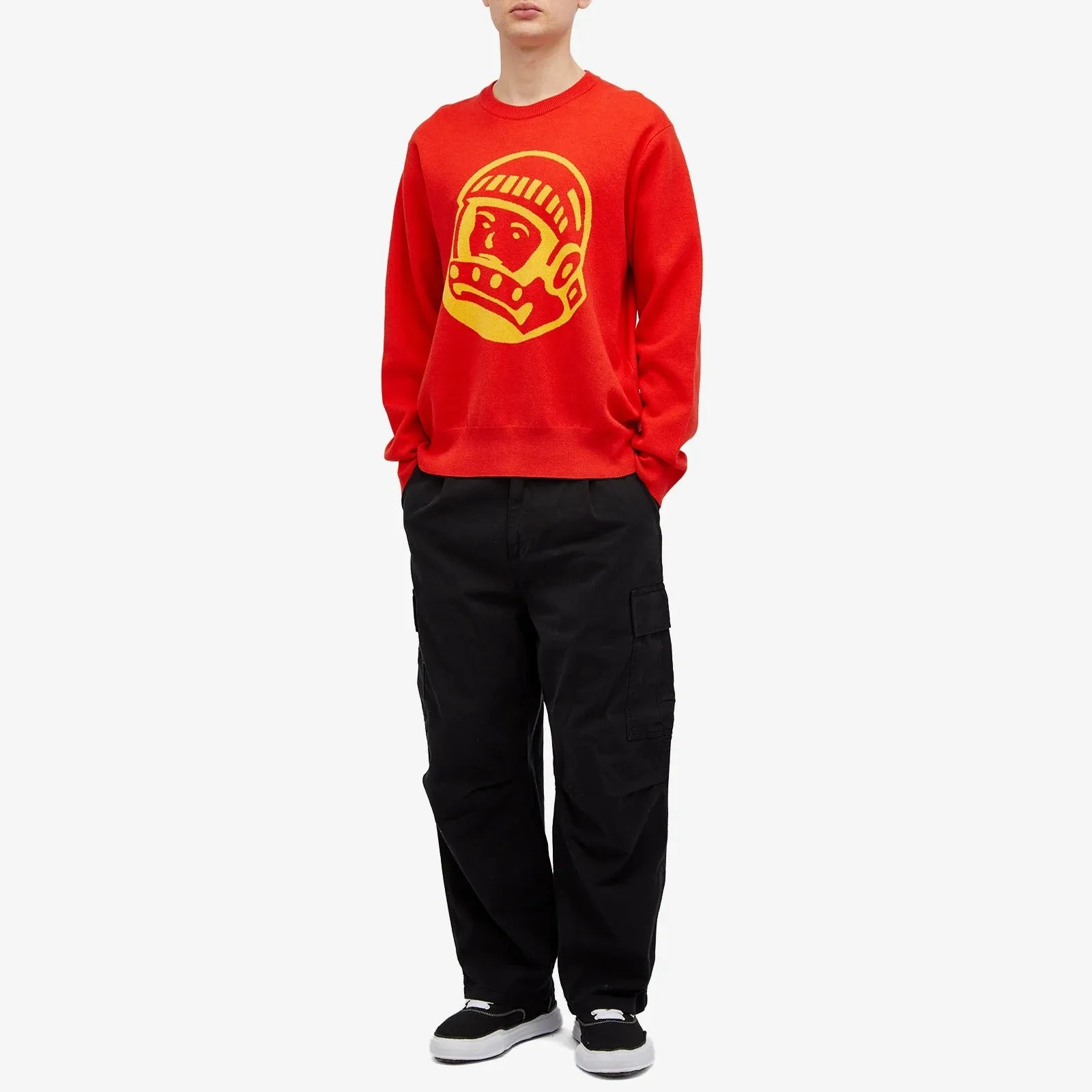 Billionaire Boys Club Astro Crew Knit Sweatshirt, Red/Yellow