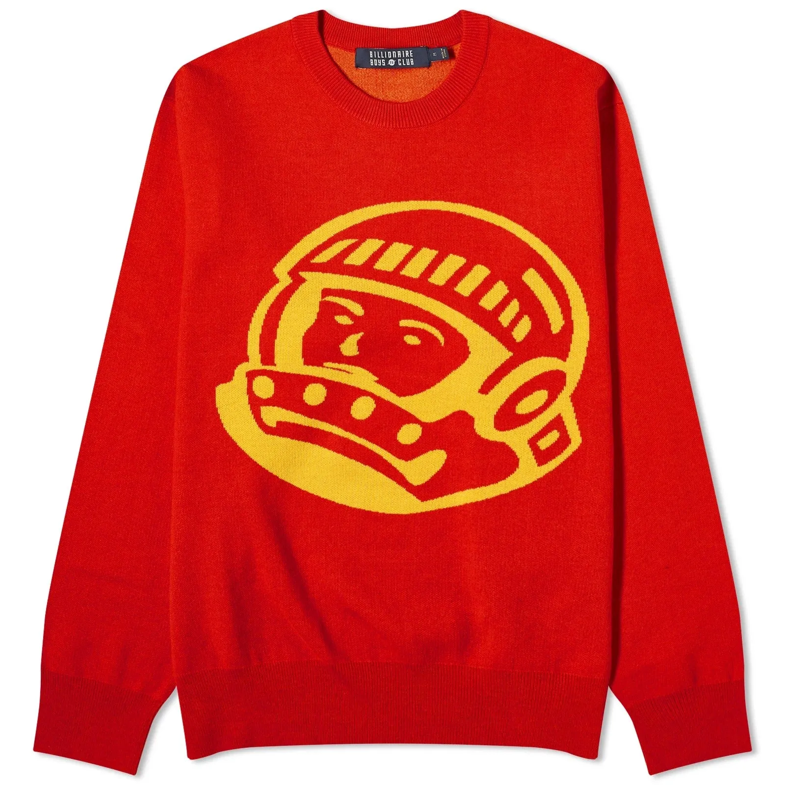 Billionaire Boys Club Astro Crew Knit Sweatshirt, Red/Yellow