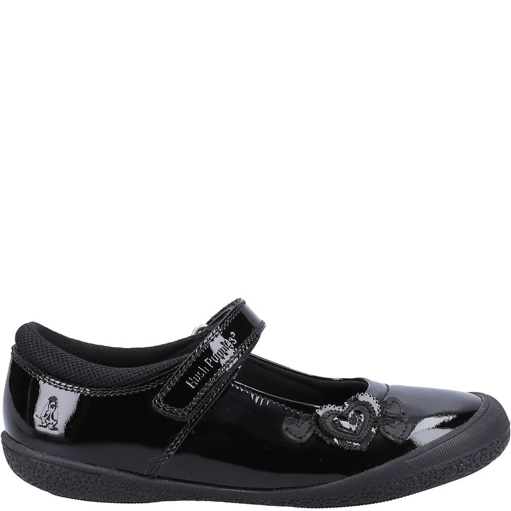 Black Rosanna Infant Patent School Shoes