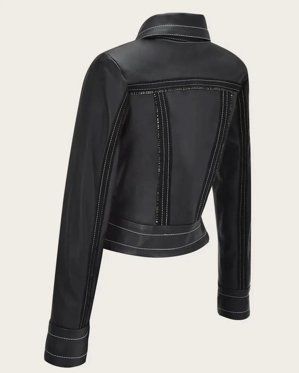 Black stitching  jacket