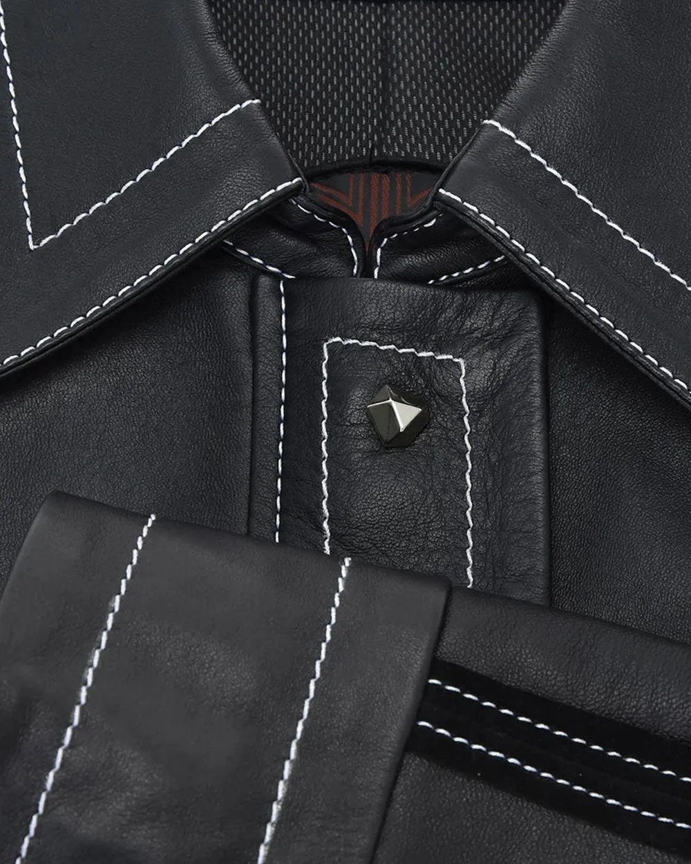 Black stitching  jacket