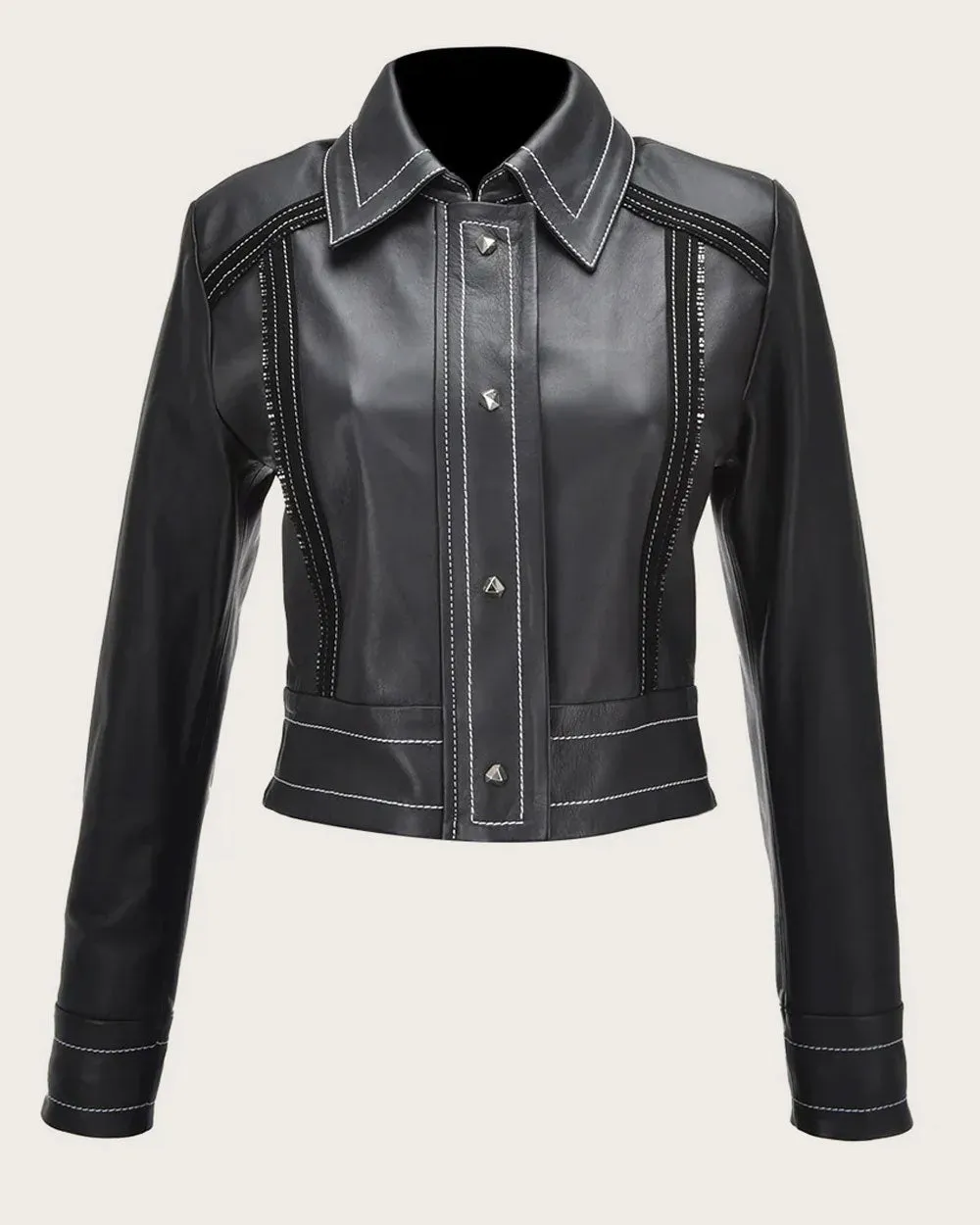 Black stitching  jacket