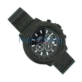 Bling Bling Lab Made Chrono Watch All Black Custom Band