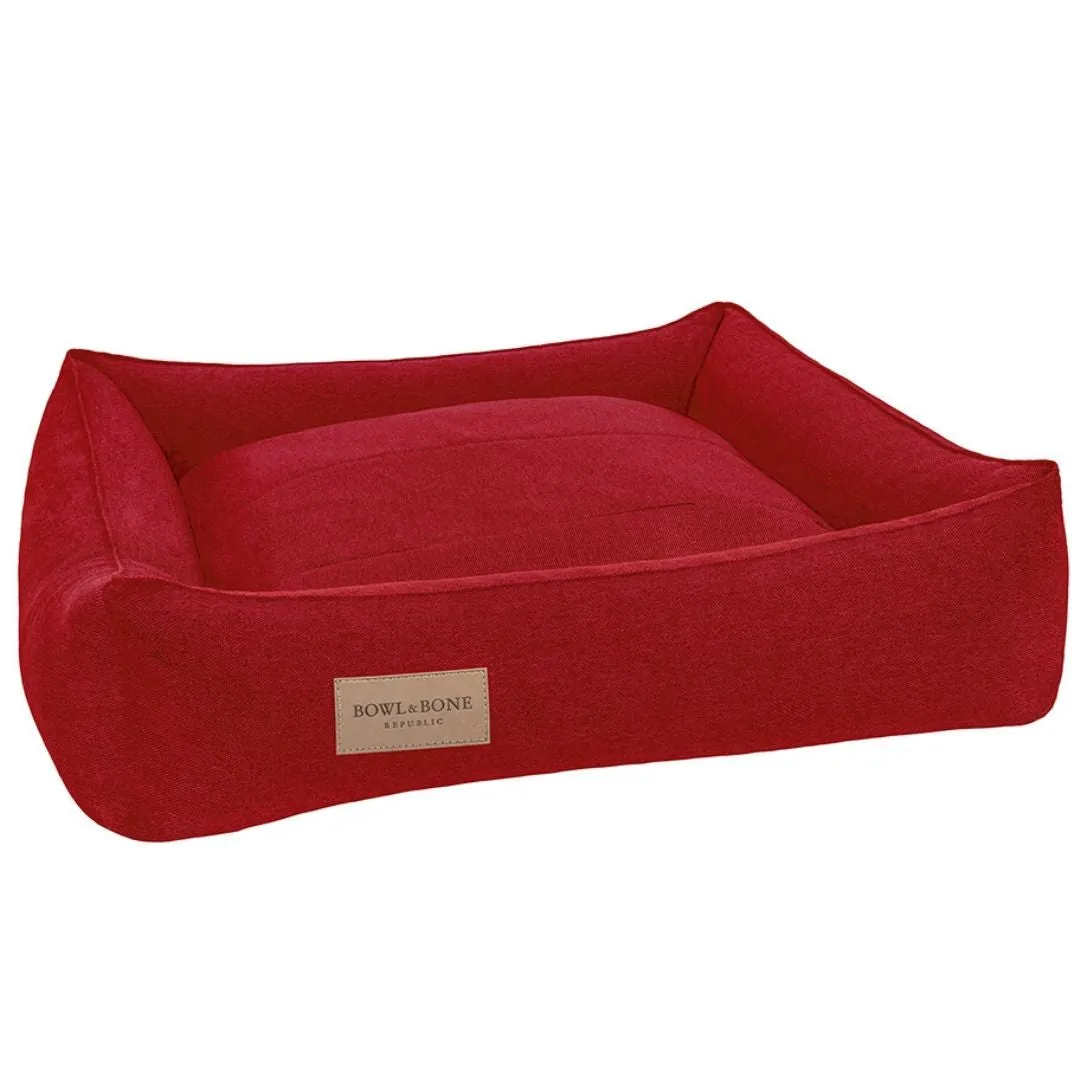 Bowl and Bone Urban Dog Bed Red