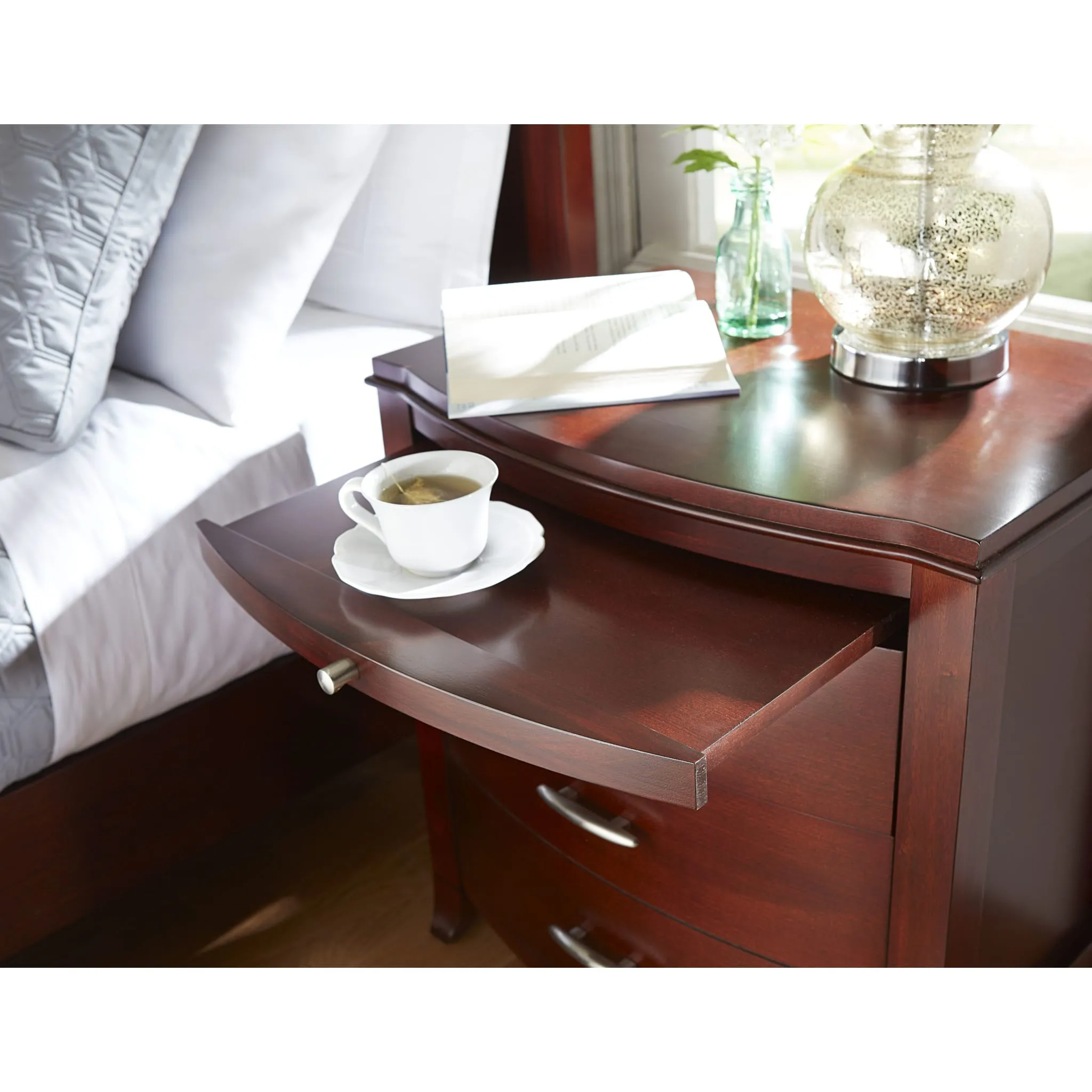 Brighton Two Drawer Nightstand in Cinnamon