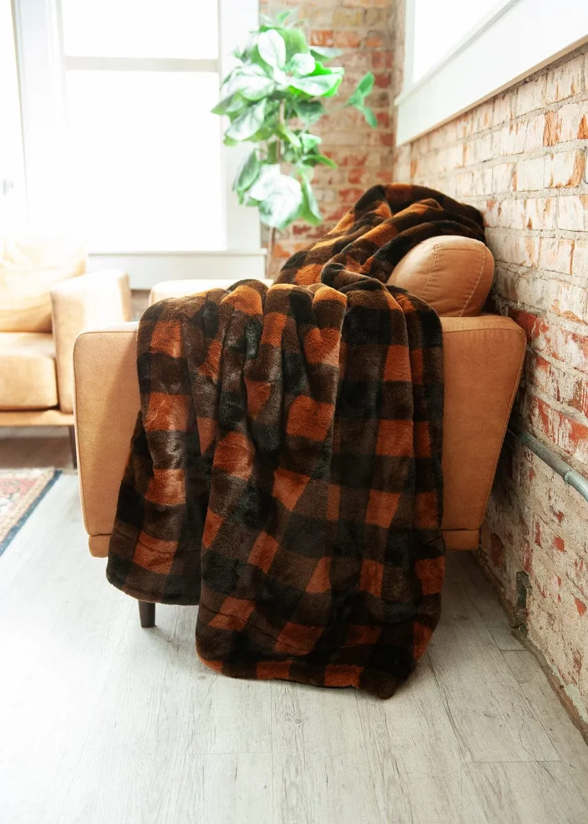 Buffalo Check Copper Blanket