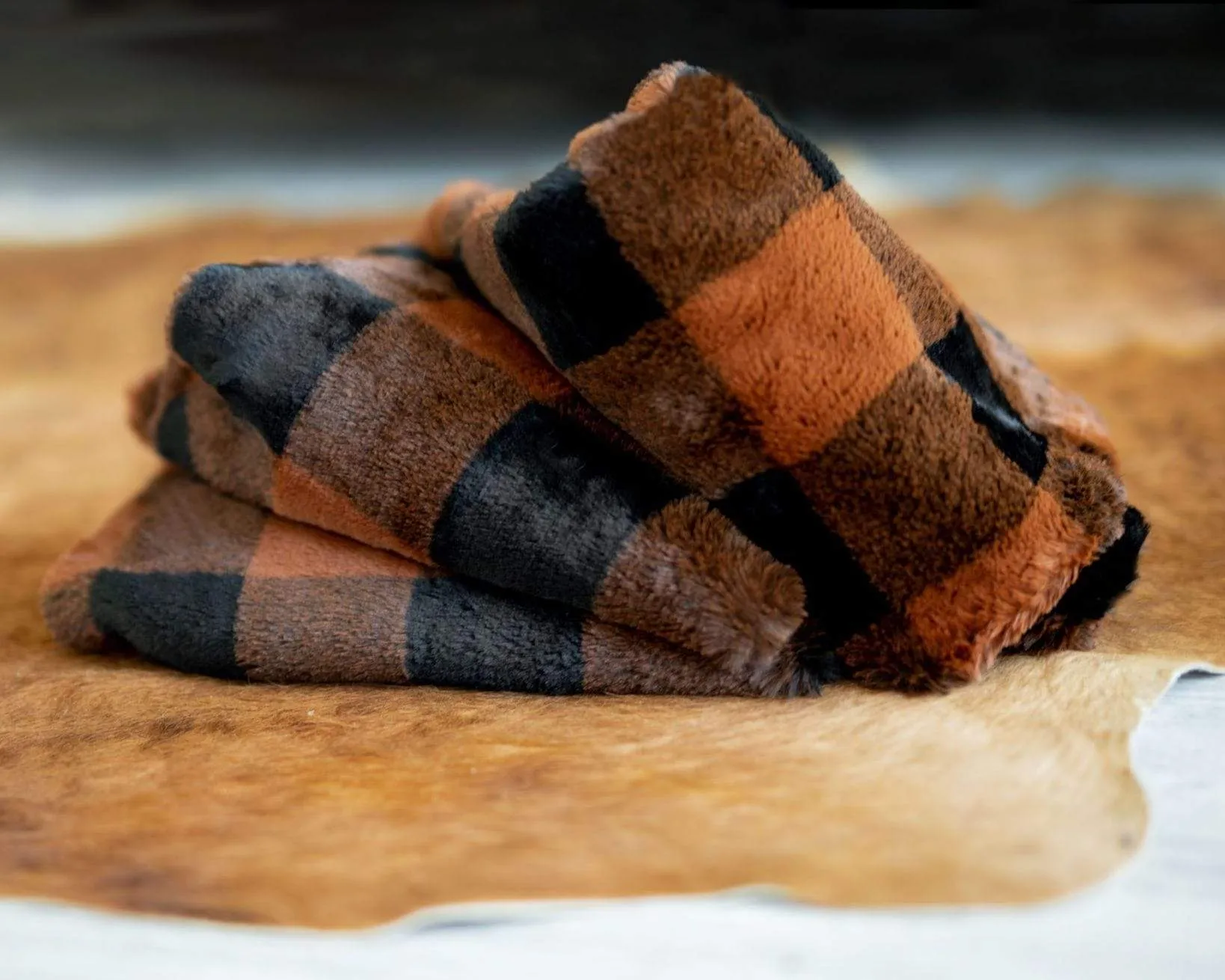 Buffalo Check Copper Blanket