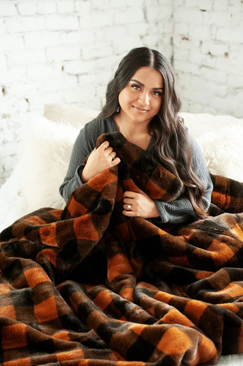 Buffalo Check Copper Blanket