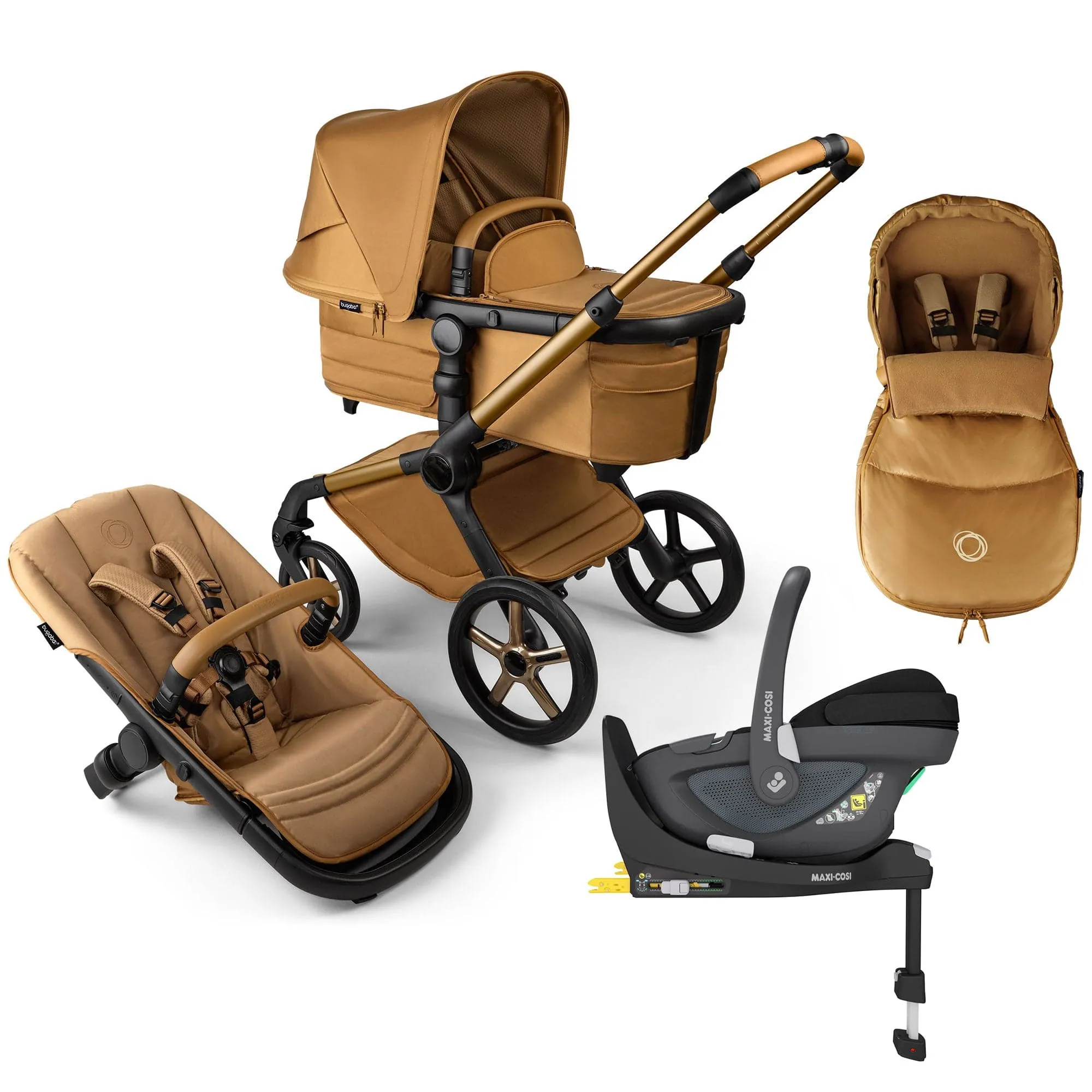 Bugaboo Fox 5 Noir Maxi-Cosi Luxe Bundle - Amber Glow