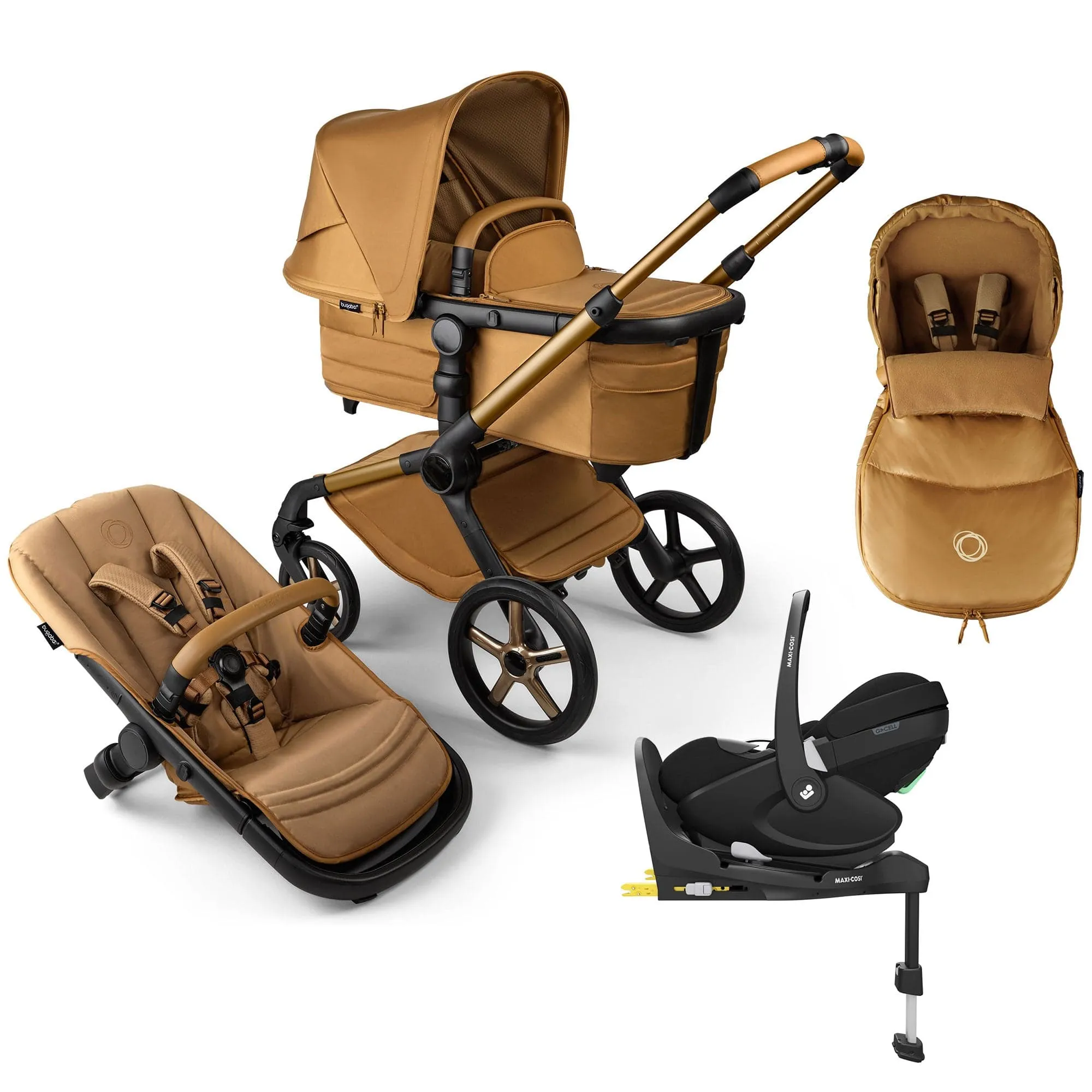 Bugaboo Fox 5 Noir Maxi-Cosi Luxe Bundle - Amber Glow