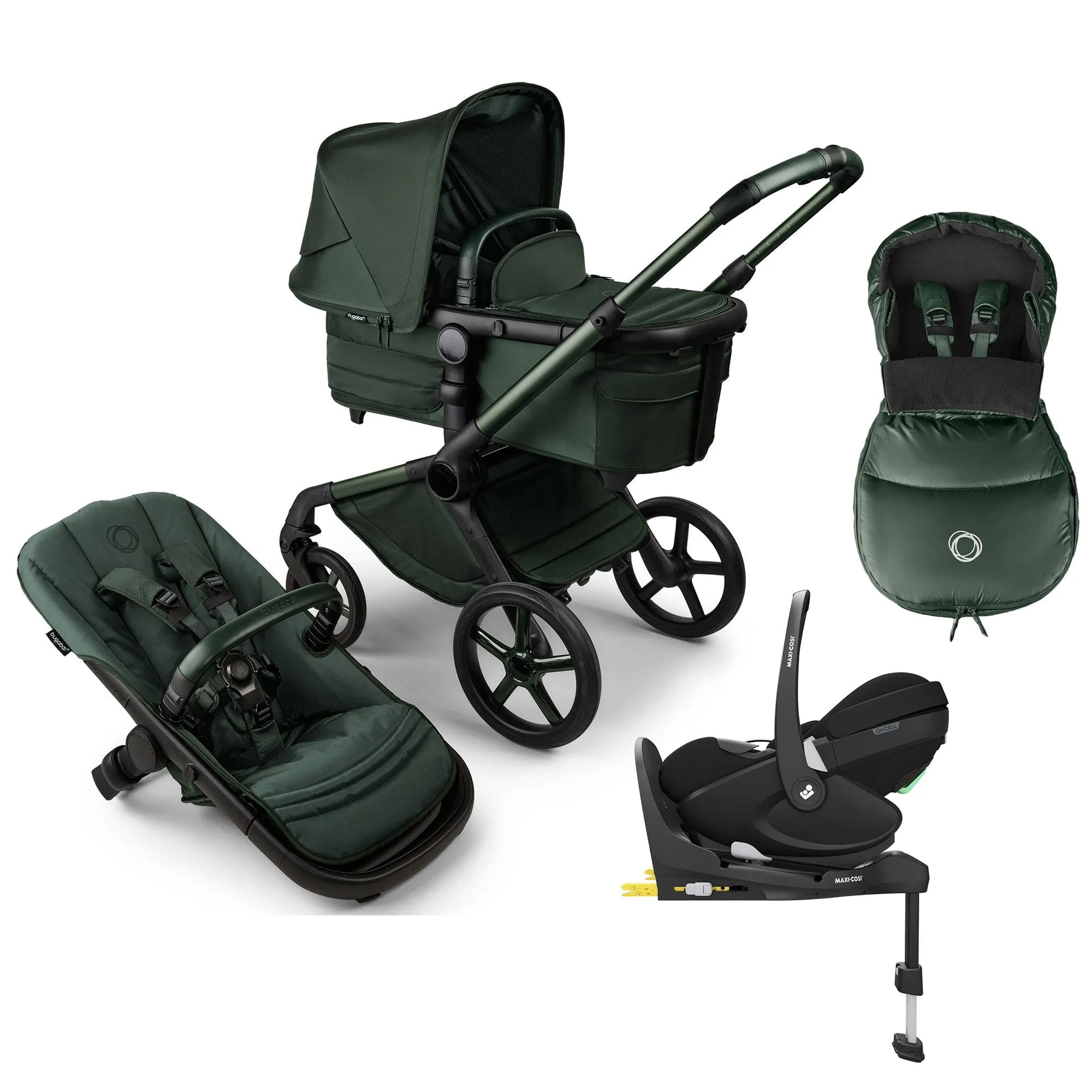 Bugaboo Fox 5 Noir Maxi-Cosi Luxe Bundle - Midnight Green