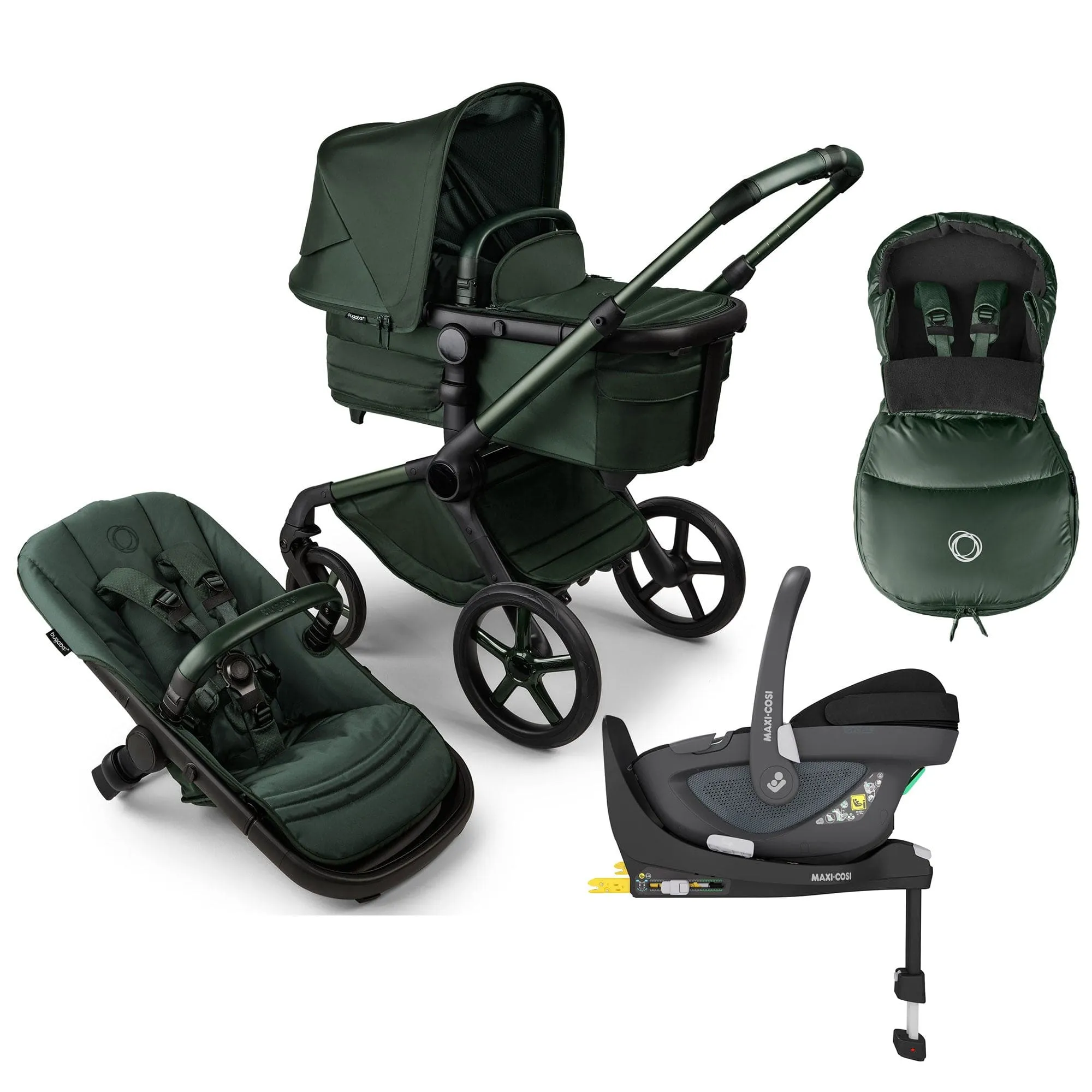 Bugaboo Fox 5 Noir Maxi-Cosi Luxe Bundle - Midnight Green