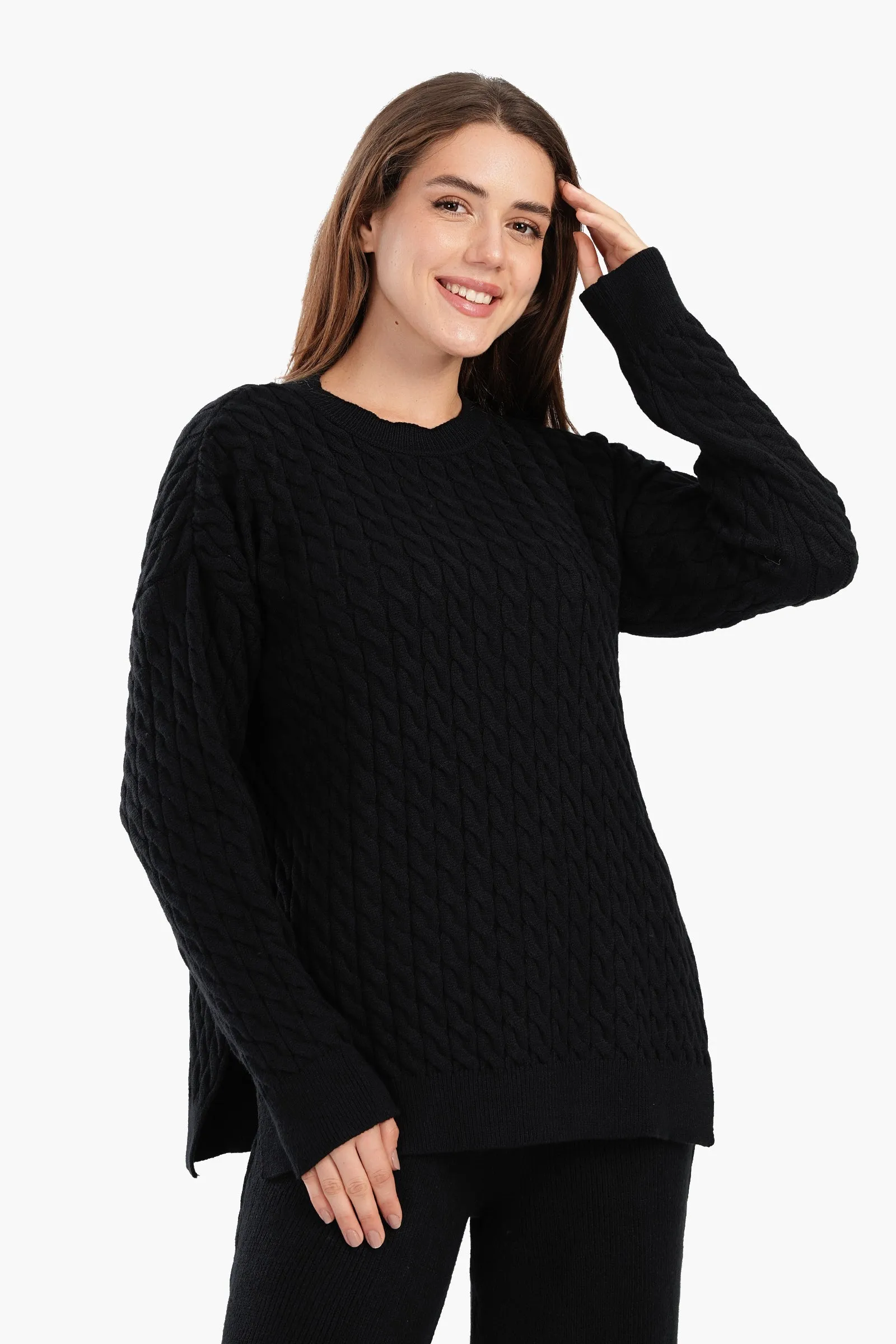 Cable Knitted Lounge Pullover