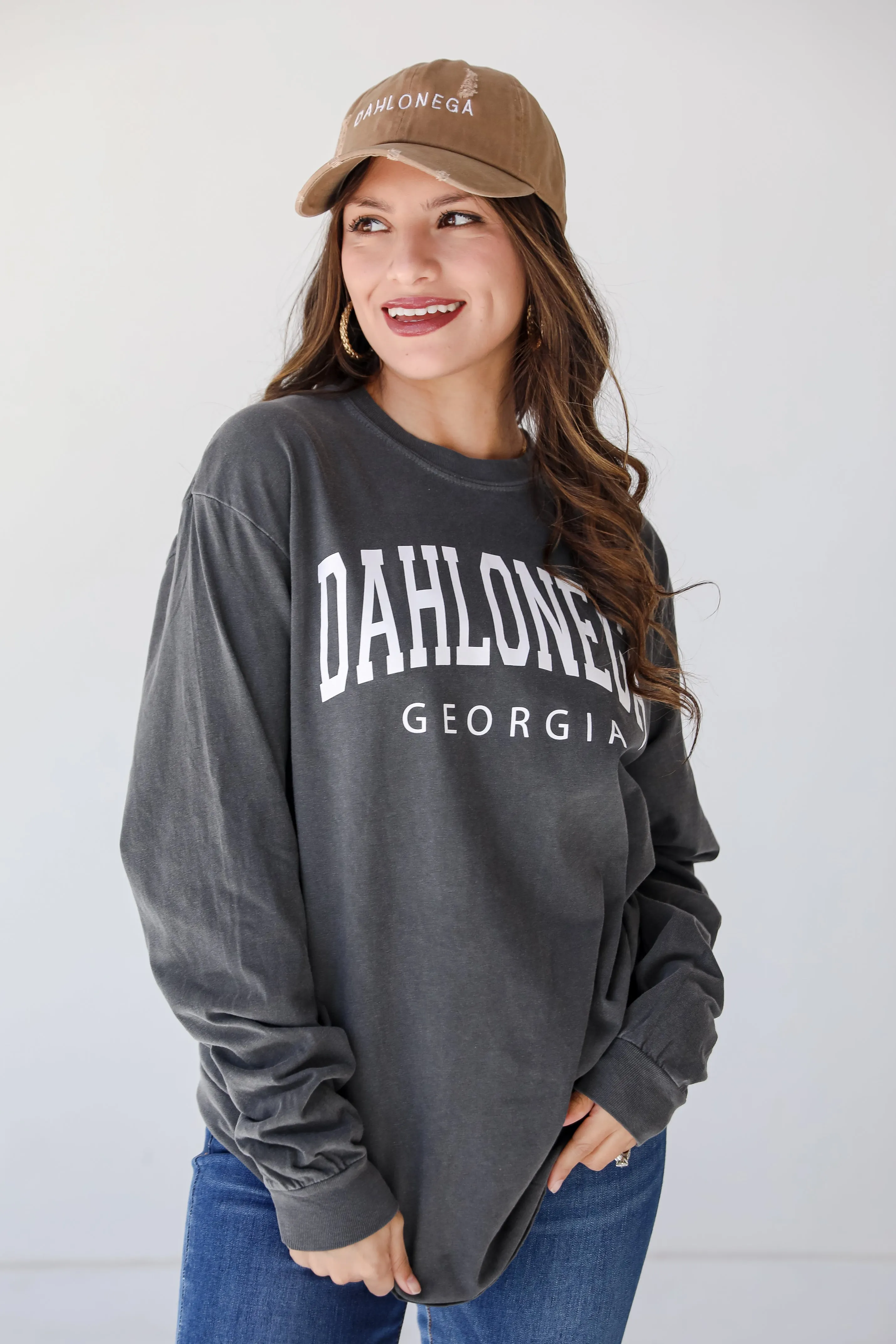 Charcoal Dahlonega Georgia Long Sleeve Tee