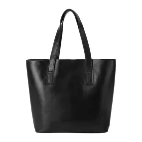 Classic Tote Leather Bag | Black