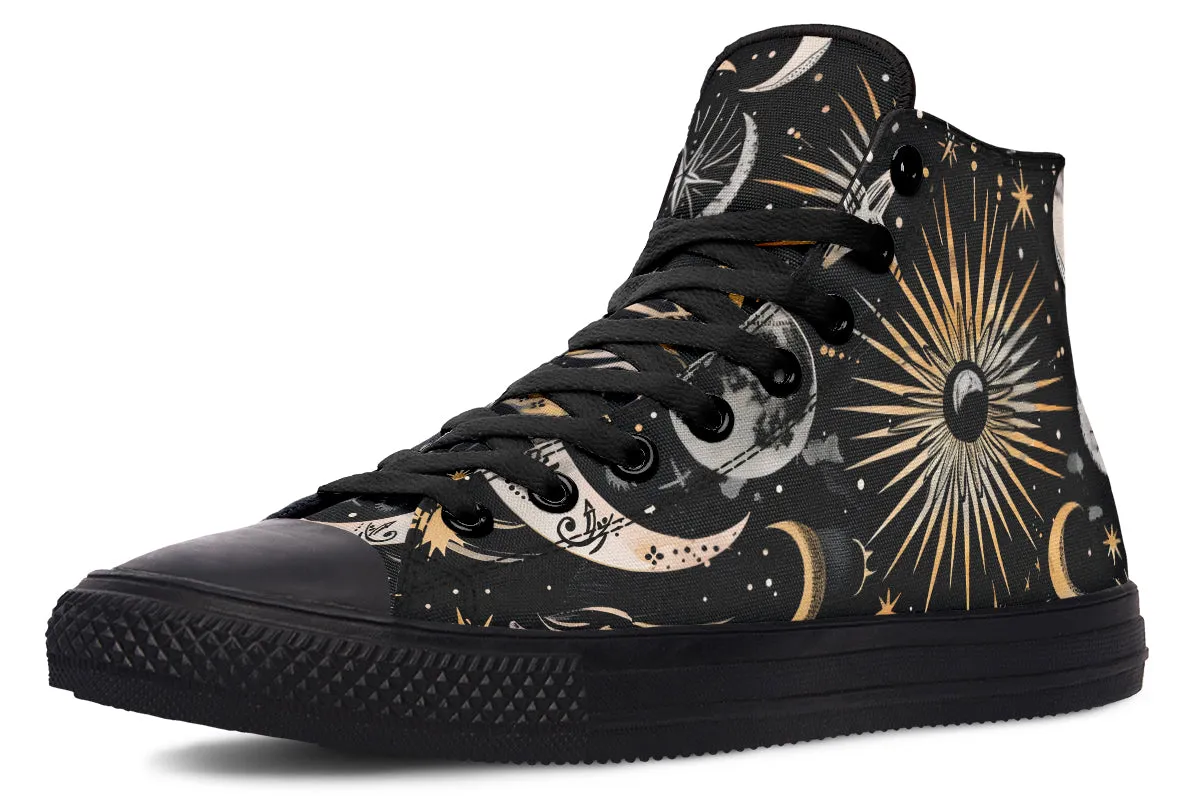 Cosmic Sigils
 High Tops - Classic Premium Canvas Shoes with Comfortable and Durable Soles