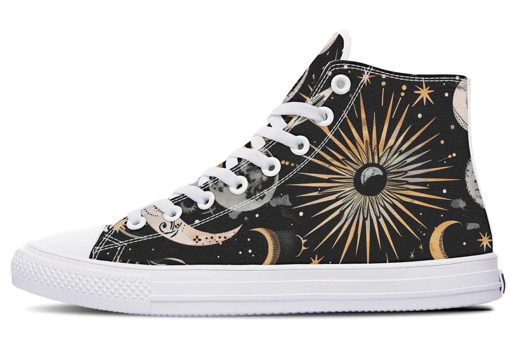 Cosmic Sigils
 High Tops - Classic Premium Canvas Shoes with Comfortable and Durable Soles