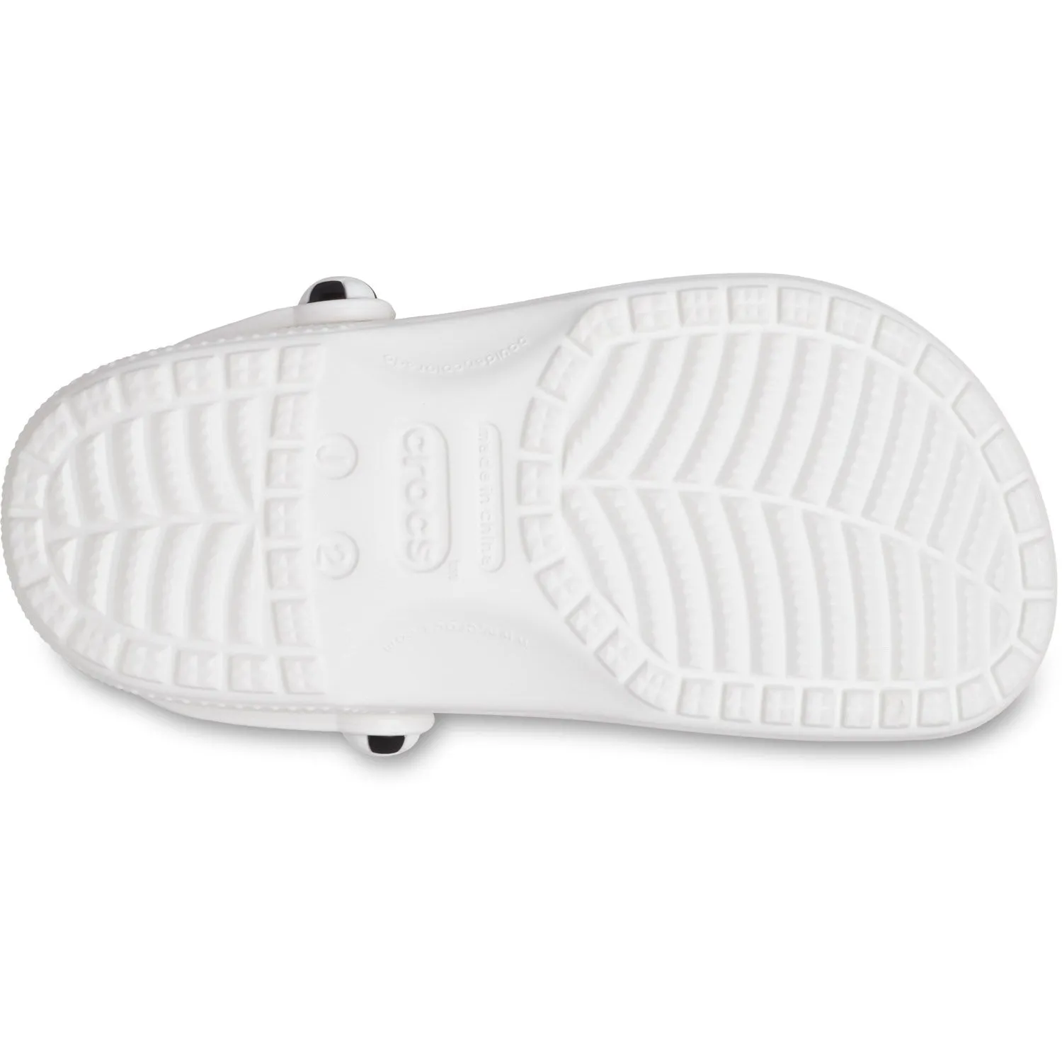 Crocs White/Black Classic Soccer Ball Clog