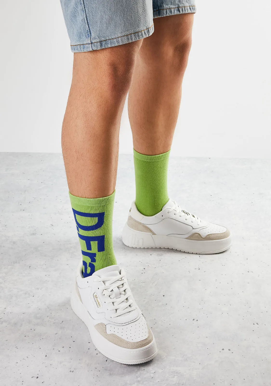 DF Socks Lime / Blue