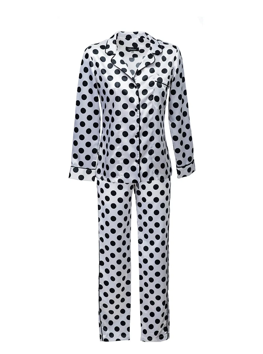 Dotted pajama - White