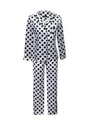 Dotted pajama - White