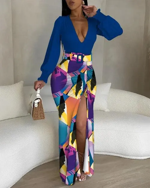 Elegant Dresses for Women Sexy Tie Dye