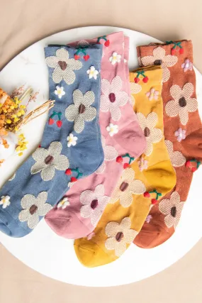 Flowers & Cherries Socks