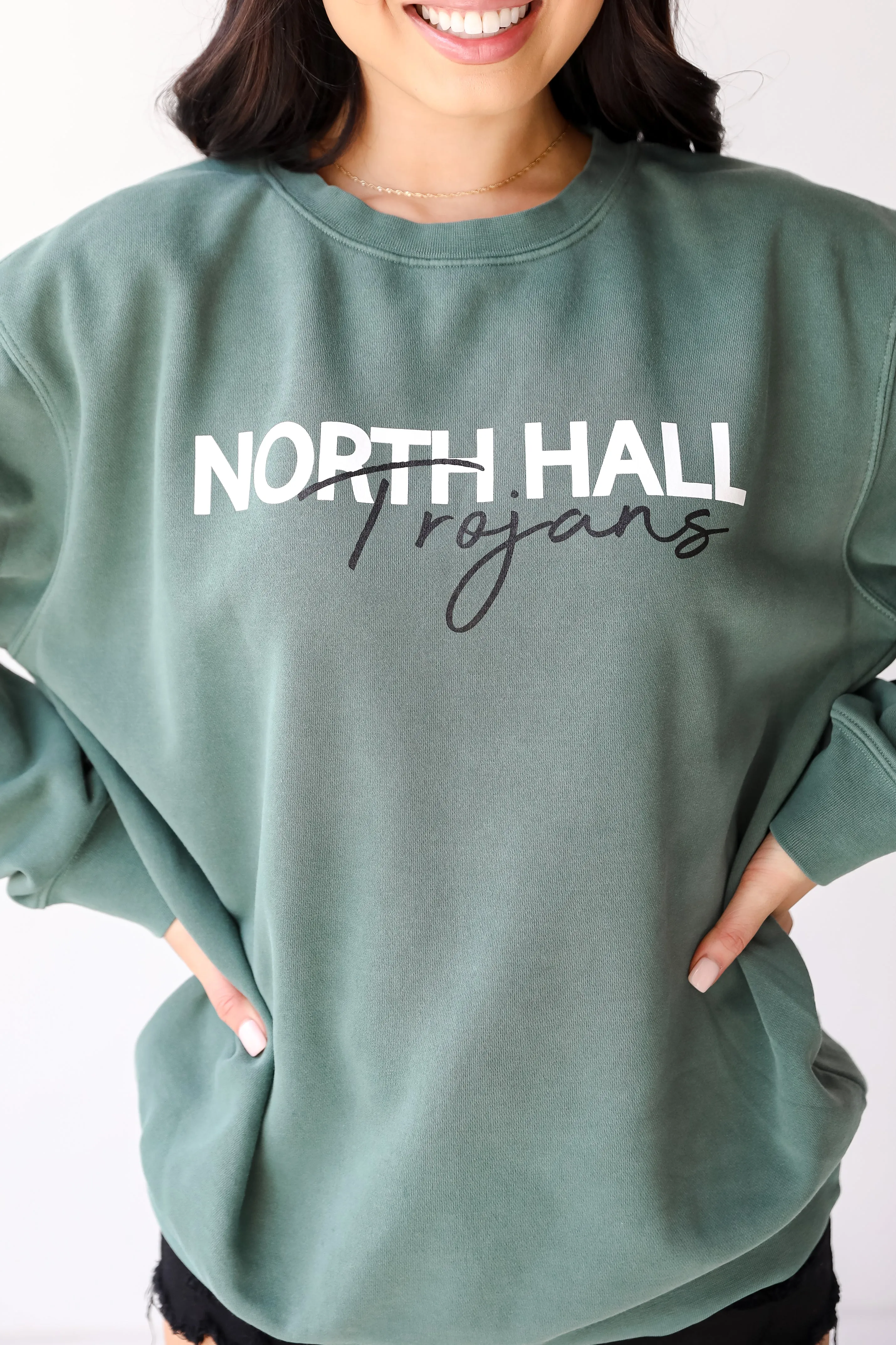 Green North Hall Trojans Sweatshirt