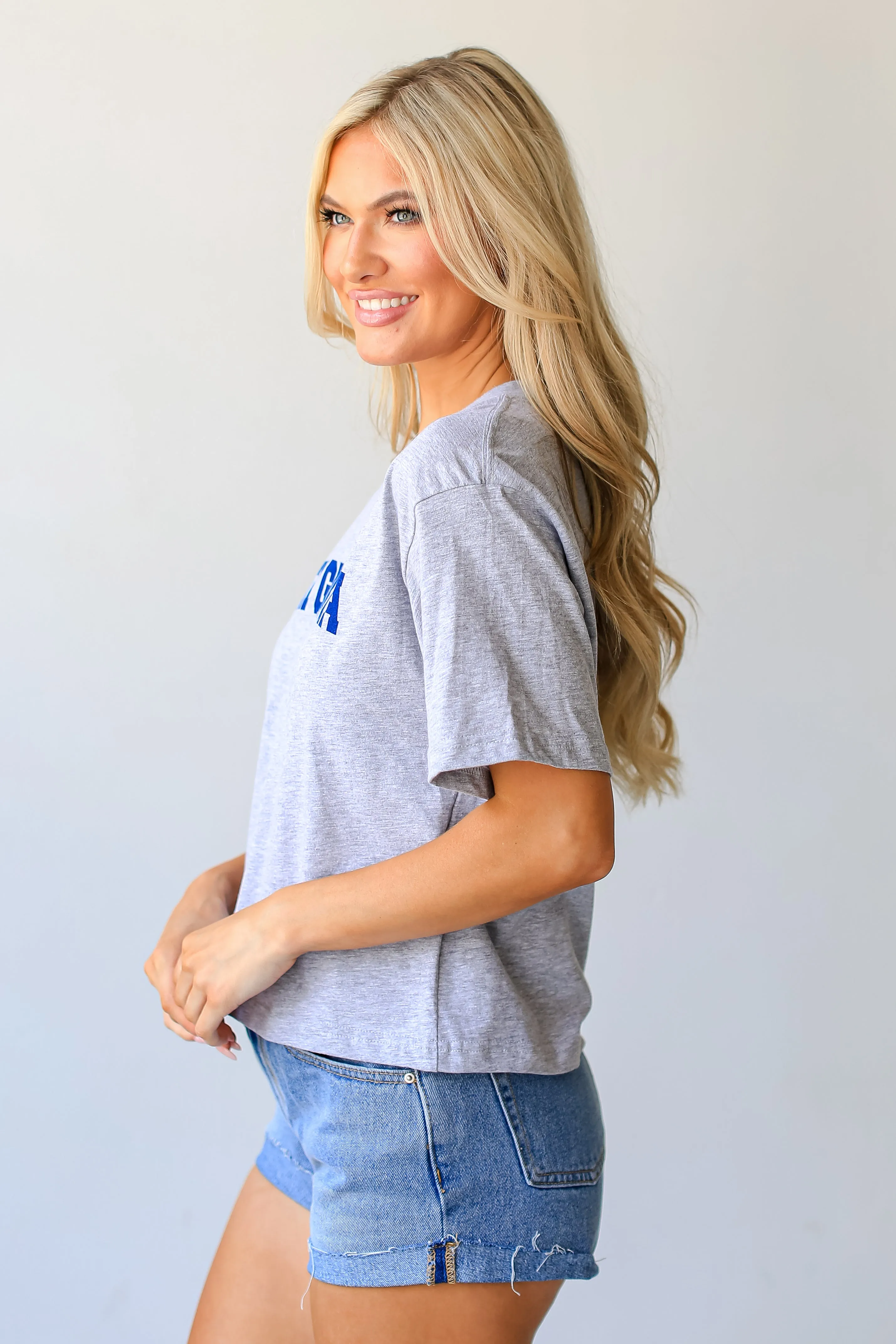 Heather Grey North Georgia Cropped Tee