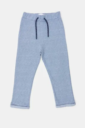 Infant Boys Blue Geometric Print Joggers