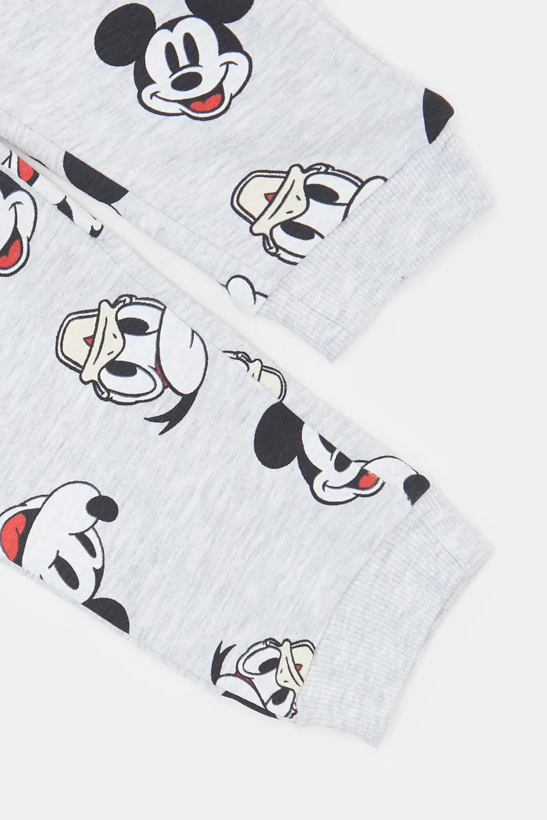 Infant Boys Grey Mickey And Donald Jogger Pants