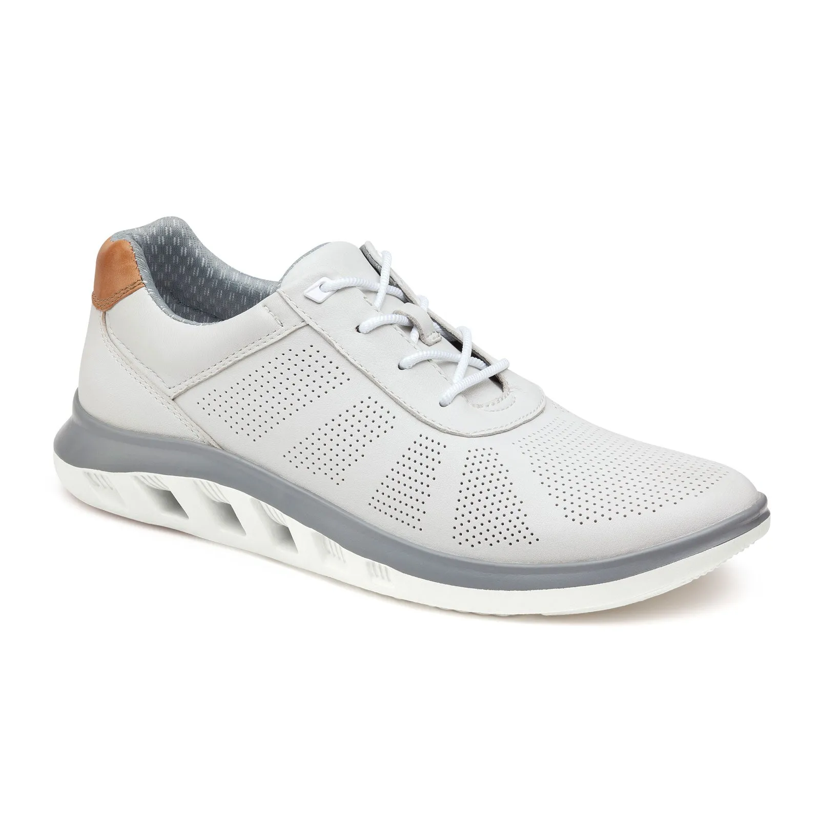 Johnston & Murphy Activate U-Throat Sneaker (Men) - White Full Grain