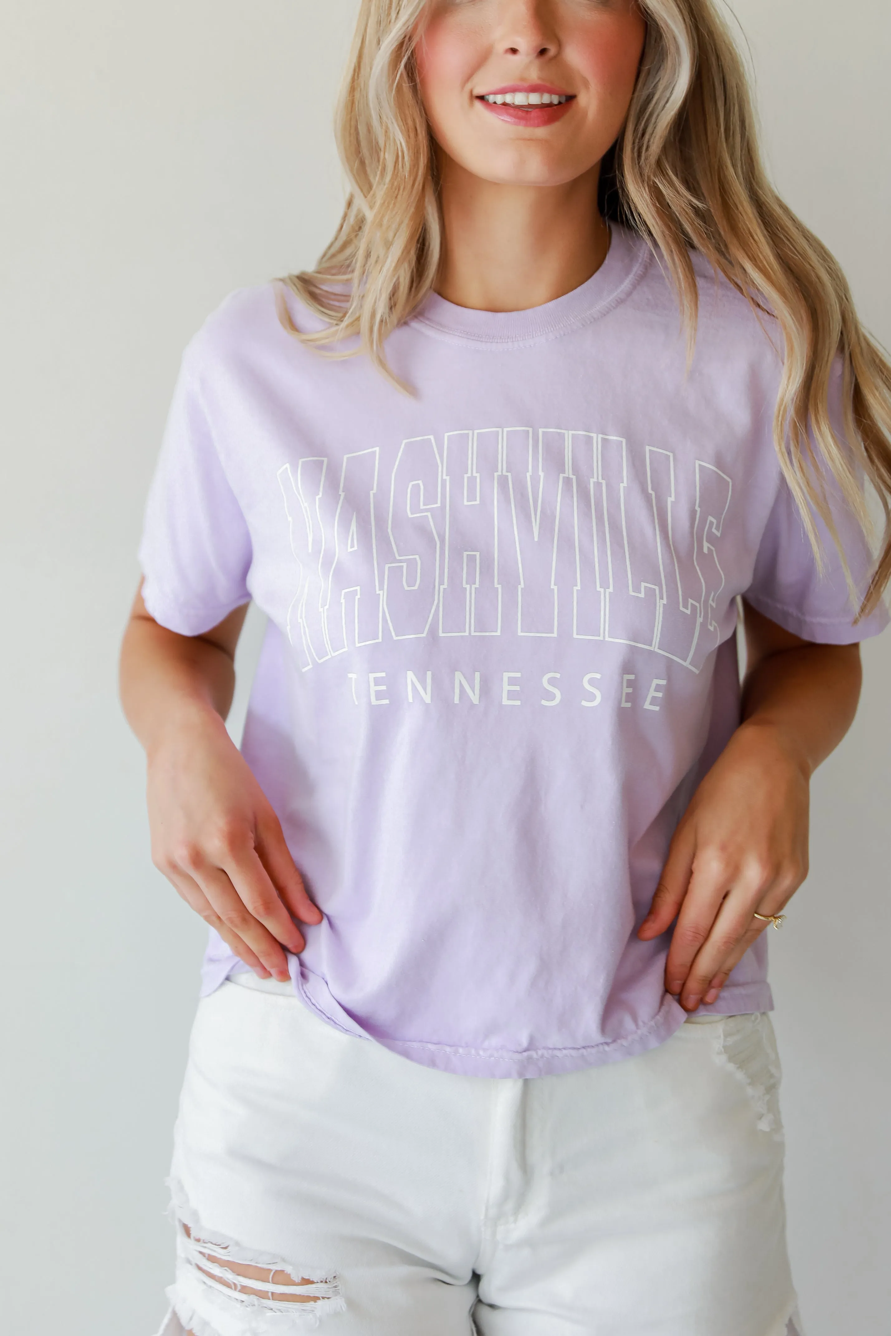 Lavender Nashville Tennessee Cropped Tee