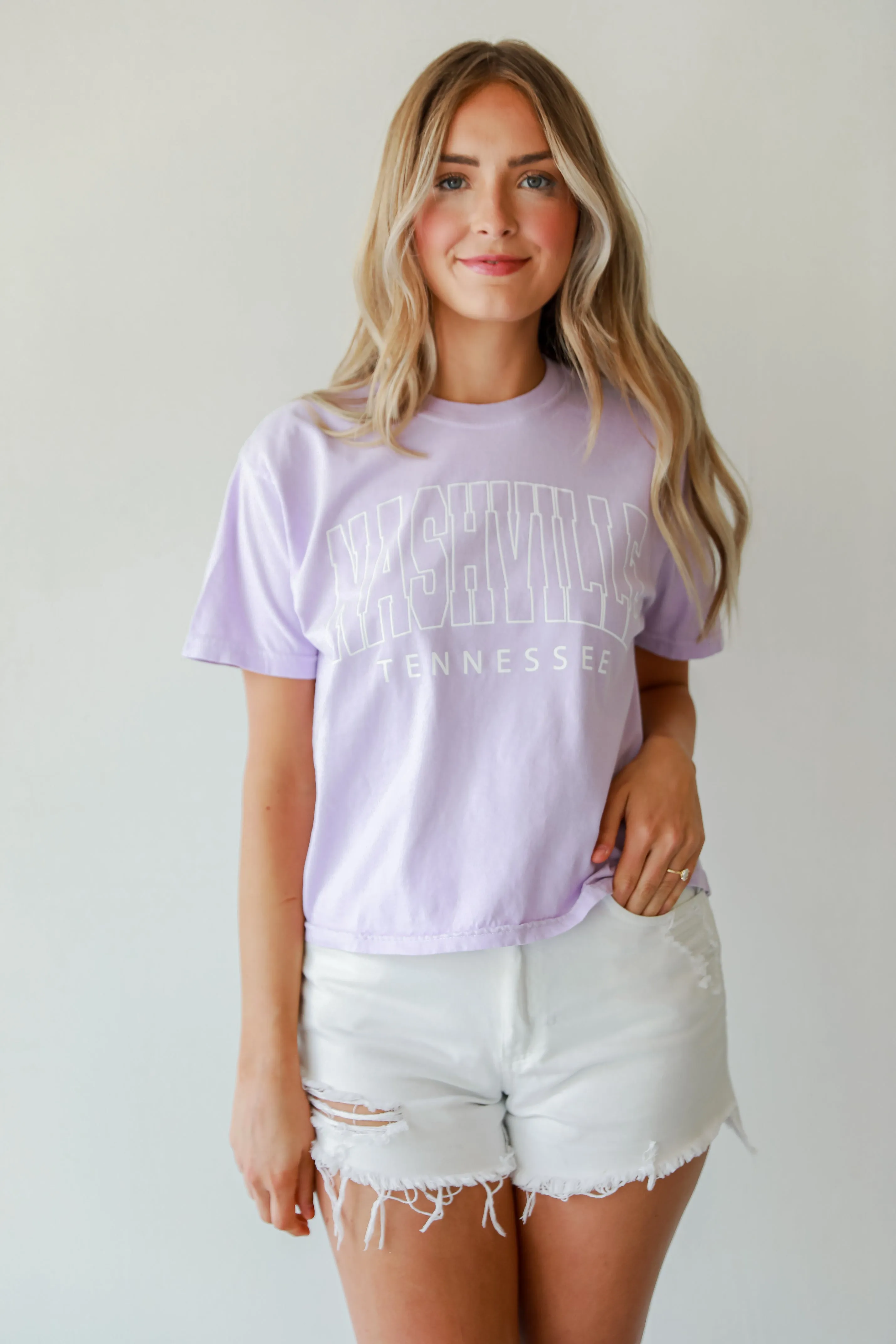 Lavender Nashville Tennessee Cropped Tee