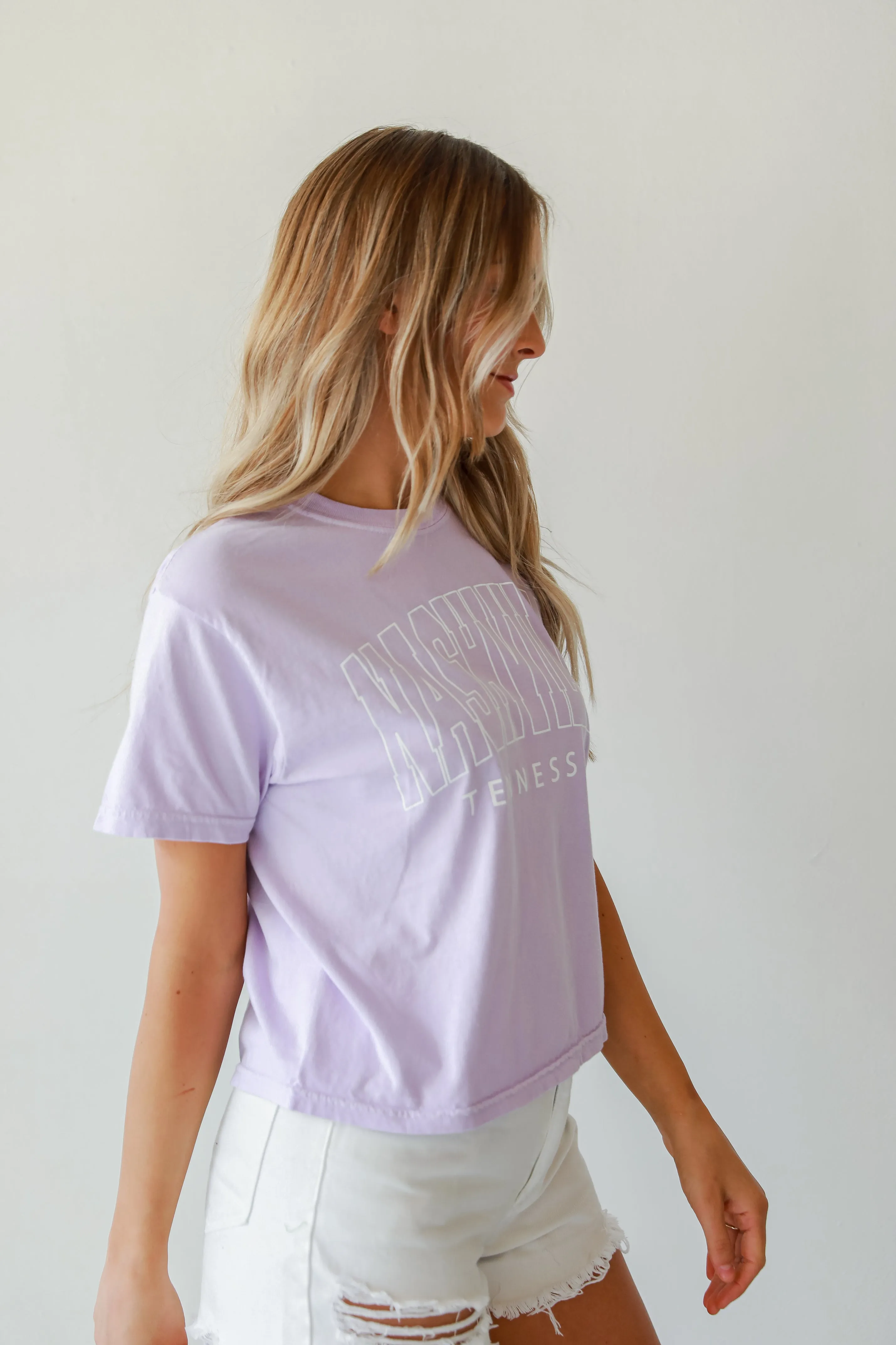 Lavender Nashville Tennessee Cropped Tee