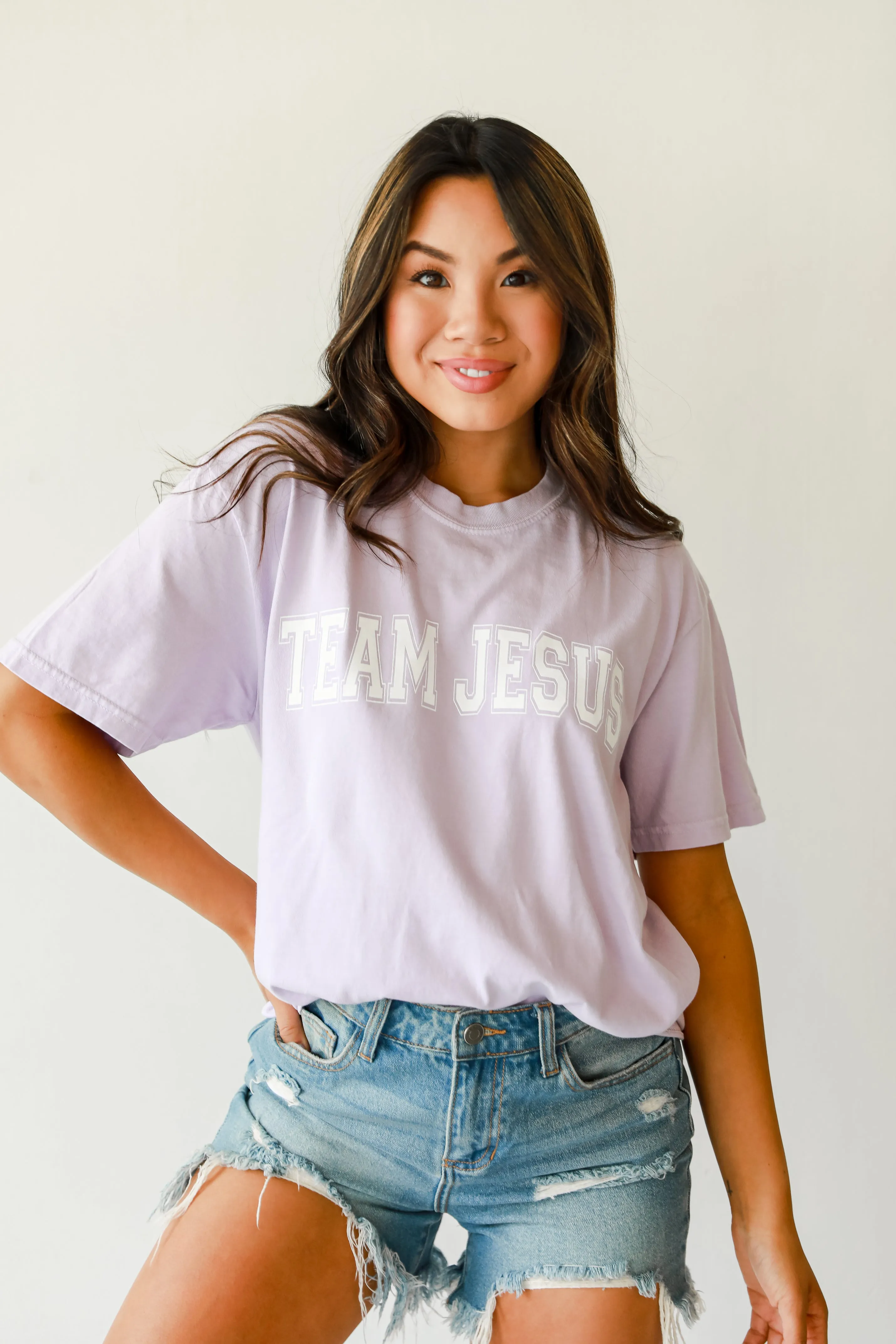 Lavender Team Jesus Tee