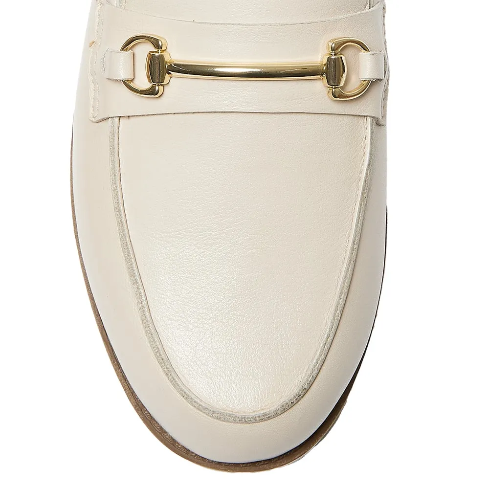 Lena Loafer in Ivory Leather