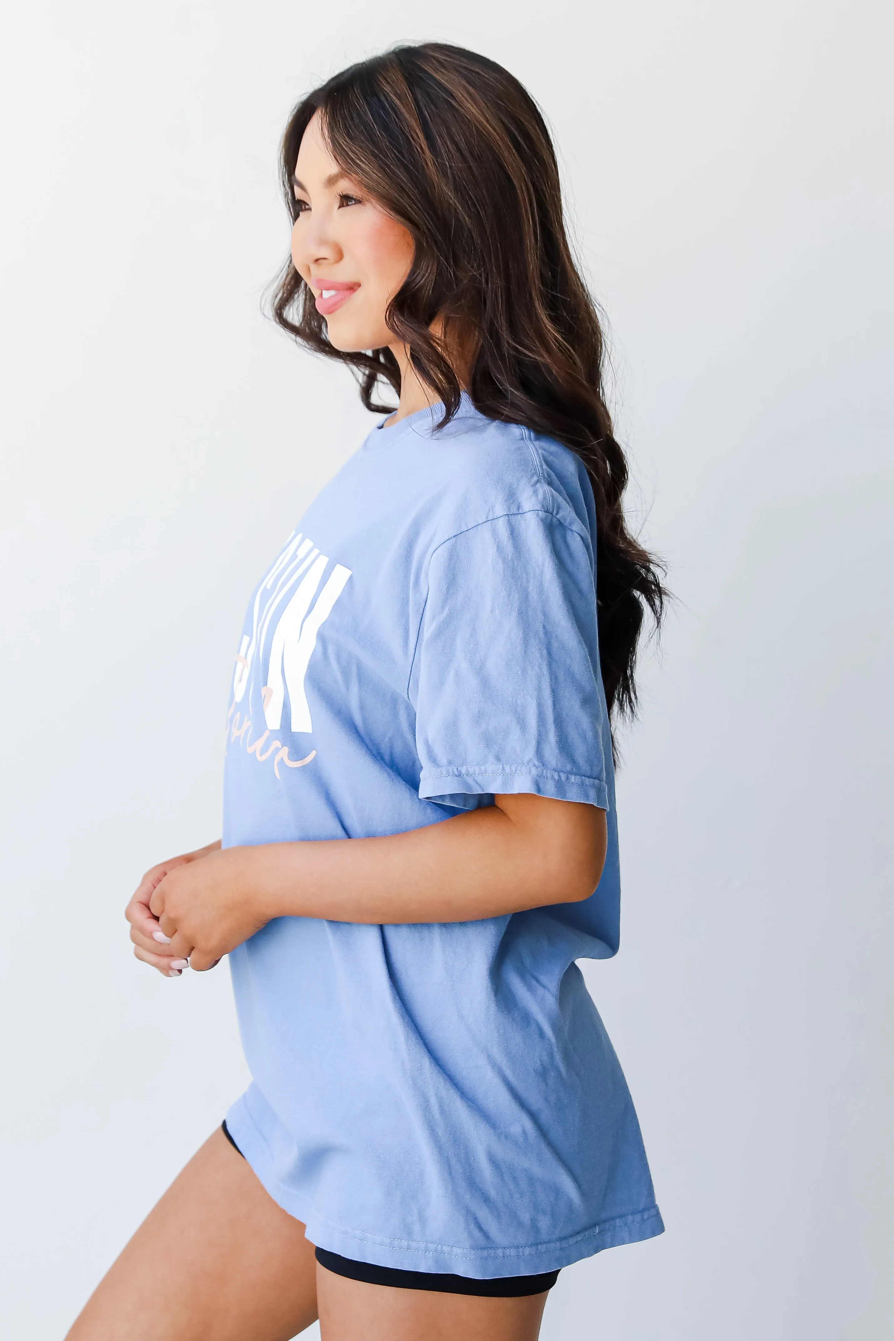 Light Blue Destin Florida Script Tee