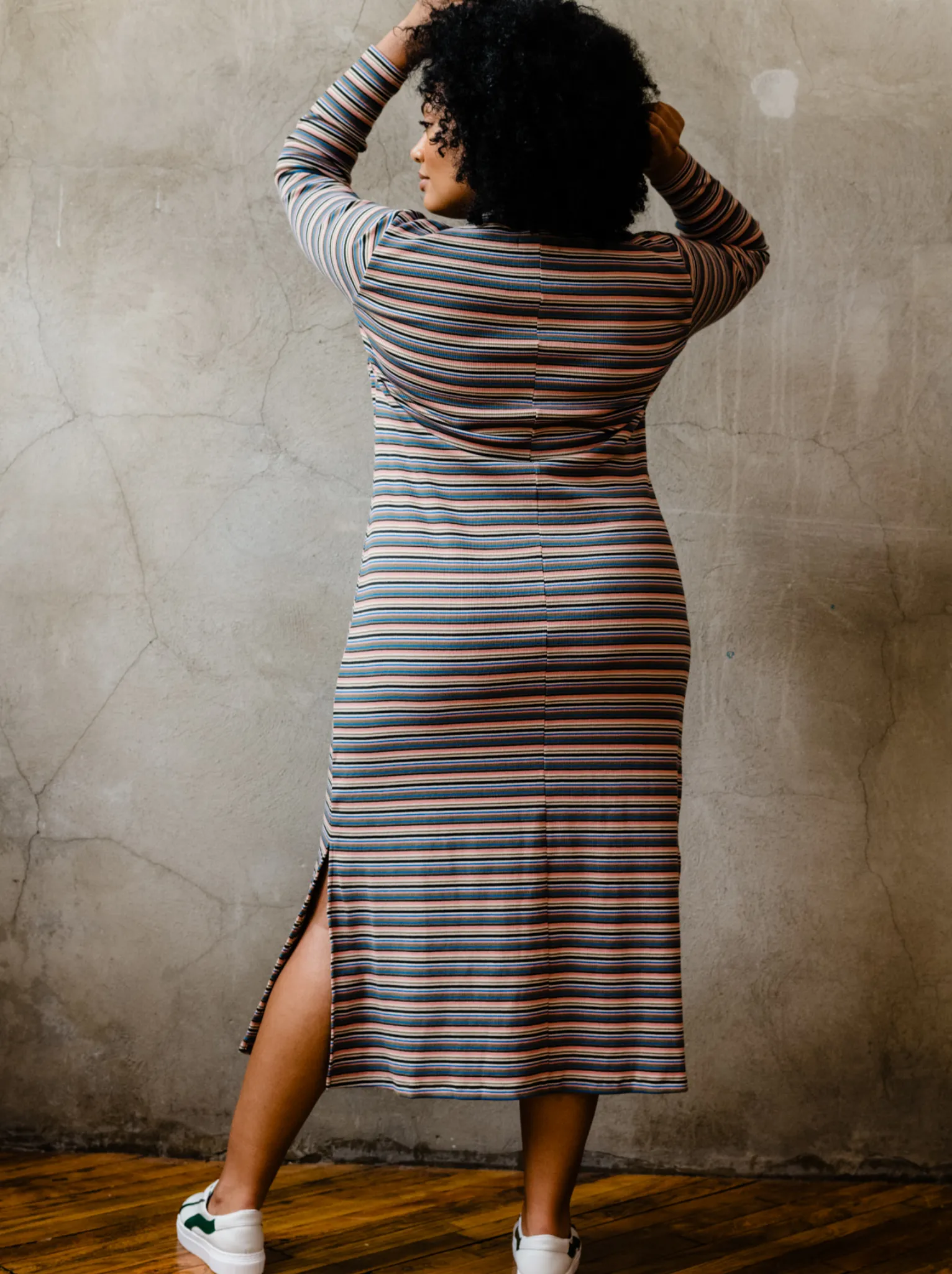 Lilith Rib-Knit Midi Dress