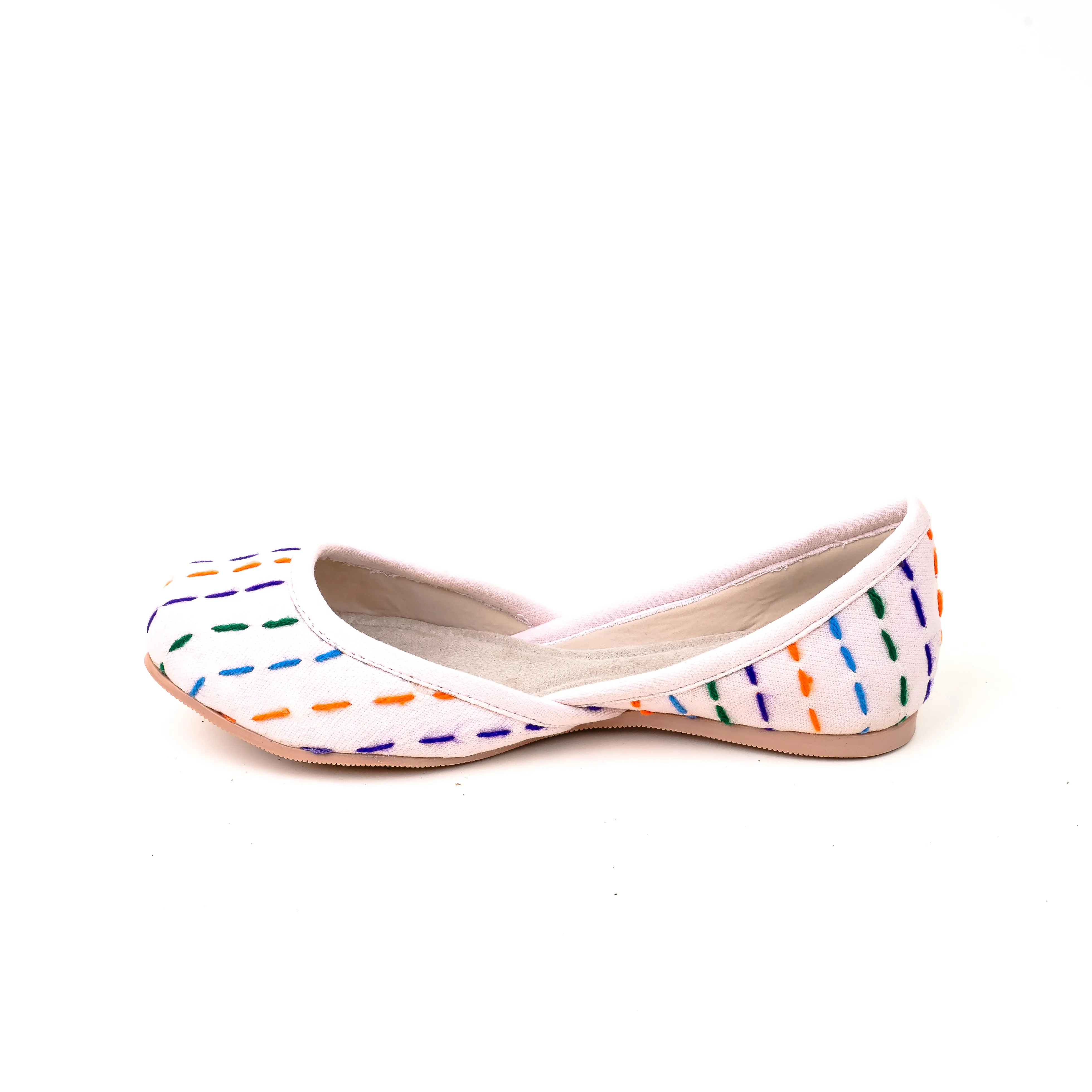 Multi Colored Stitched Mojari