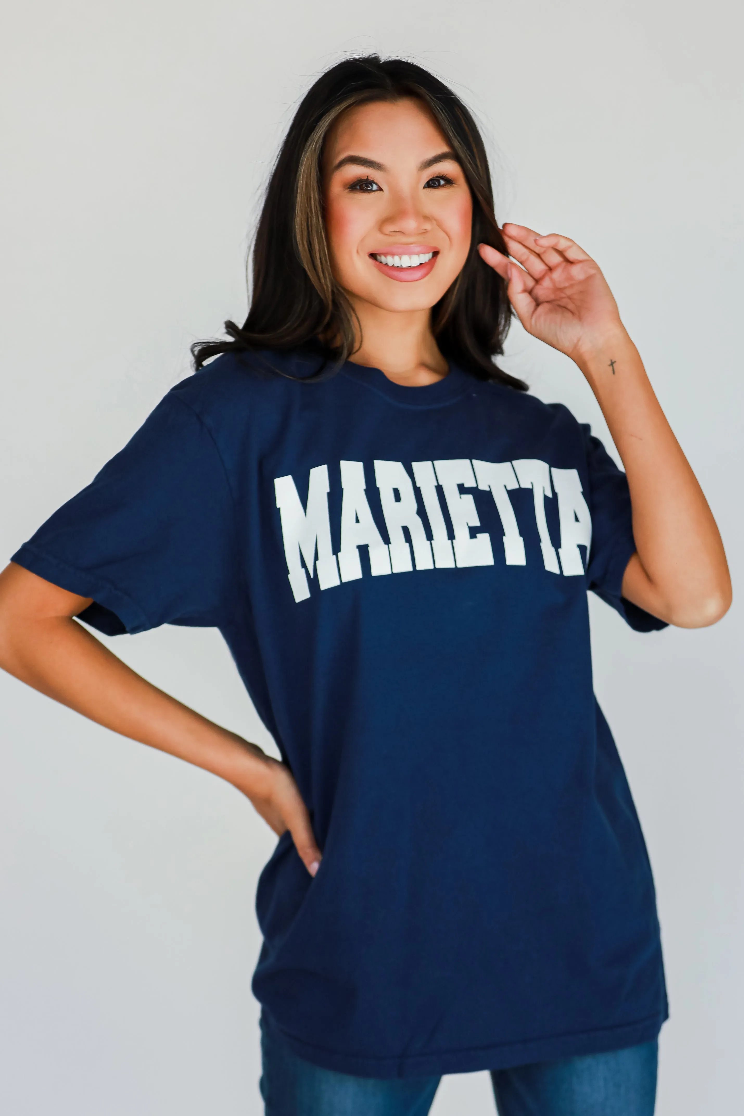 Navy Marietta Tee