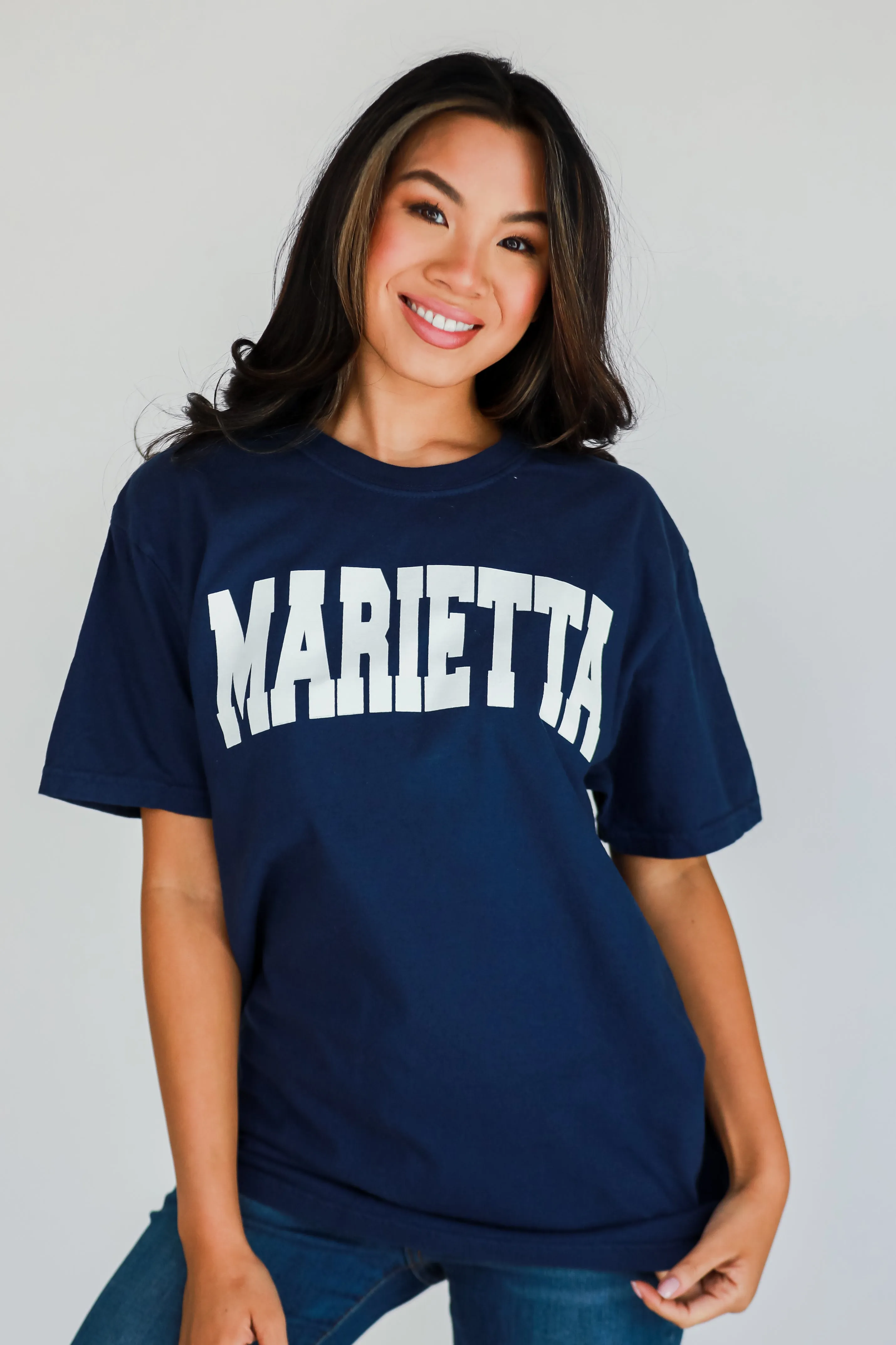 Navy Marietta Tee