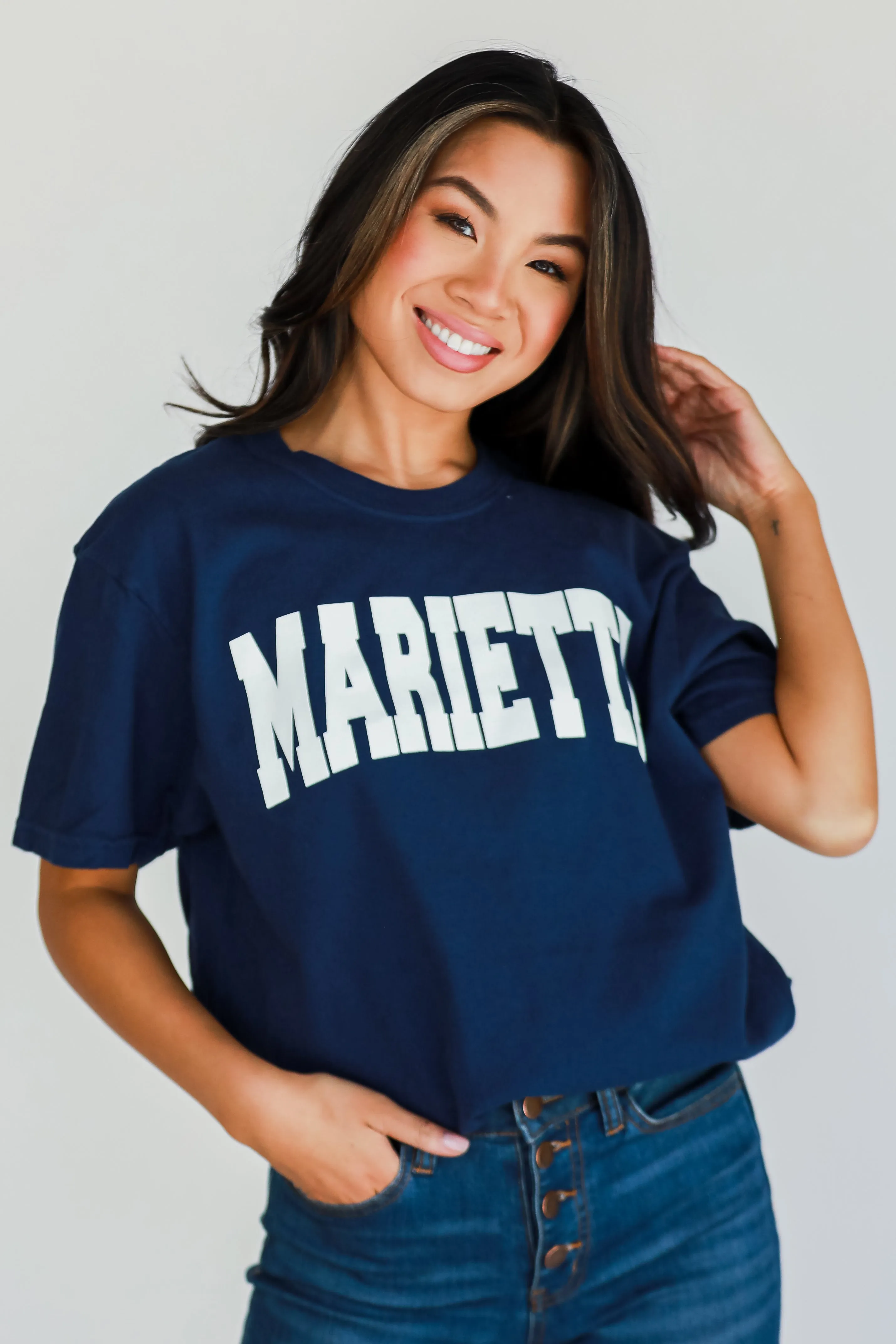 Navy Marietta Tee