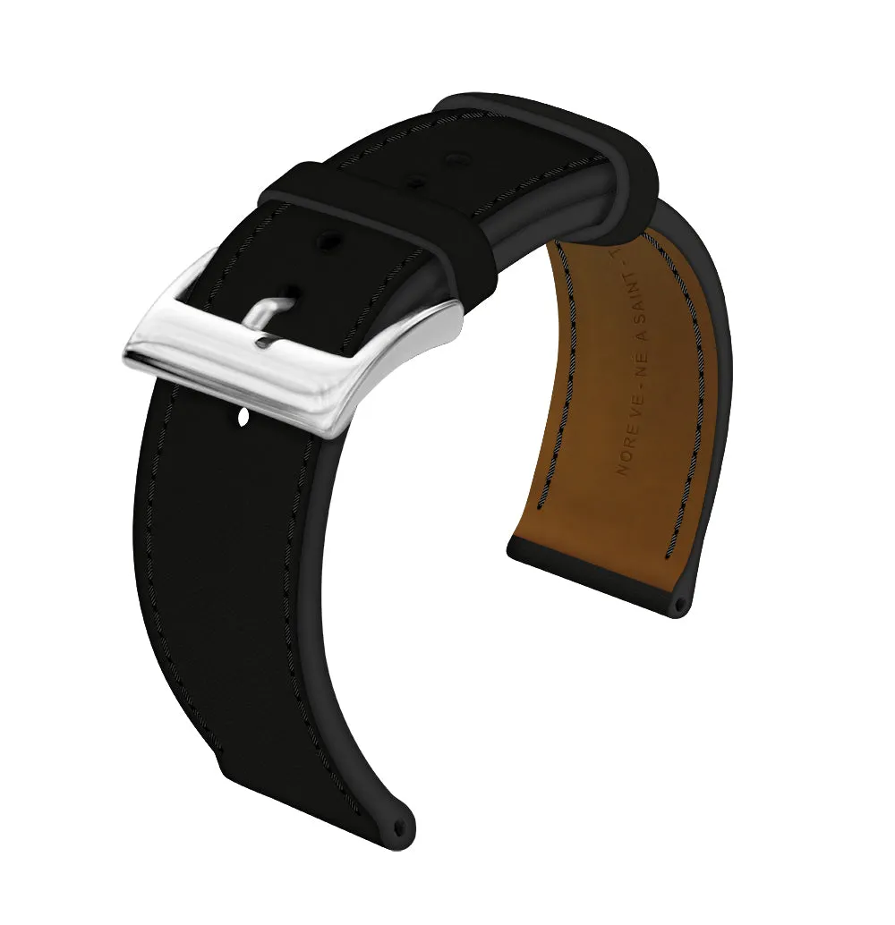 Noreve Saint Tropéz Strap for Apple Watch in Negre Poudro