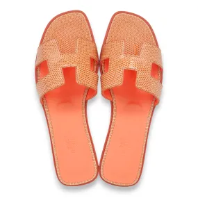 Oran 37 Orange Joey Sandals in Lizard