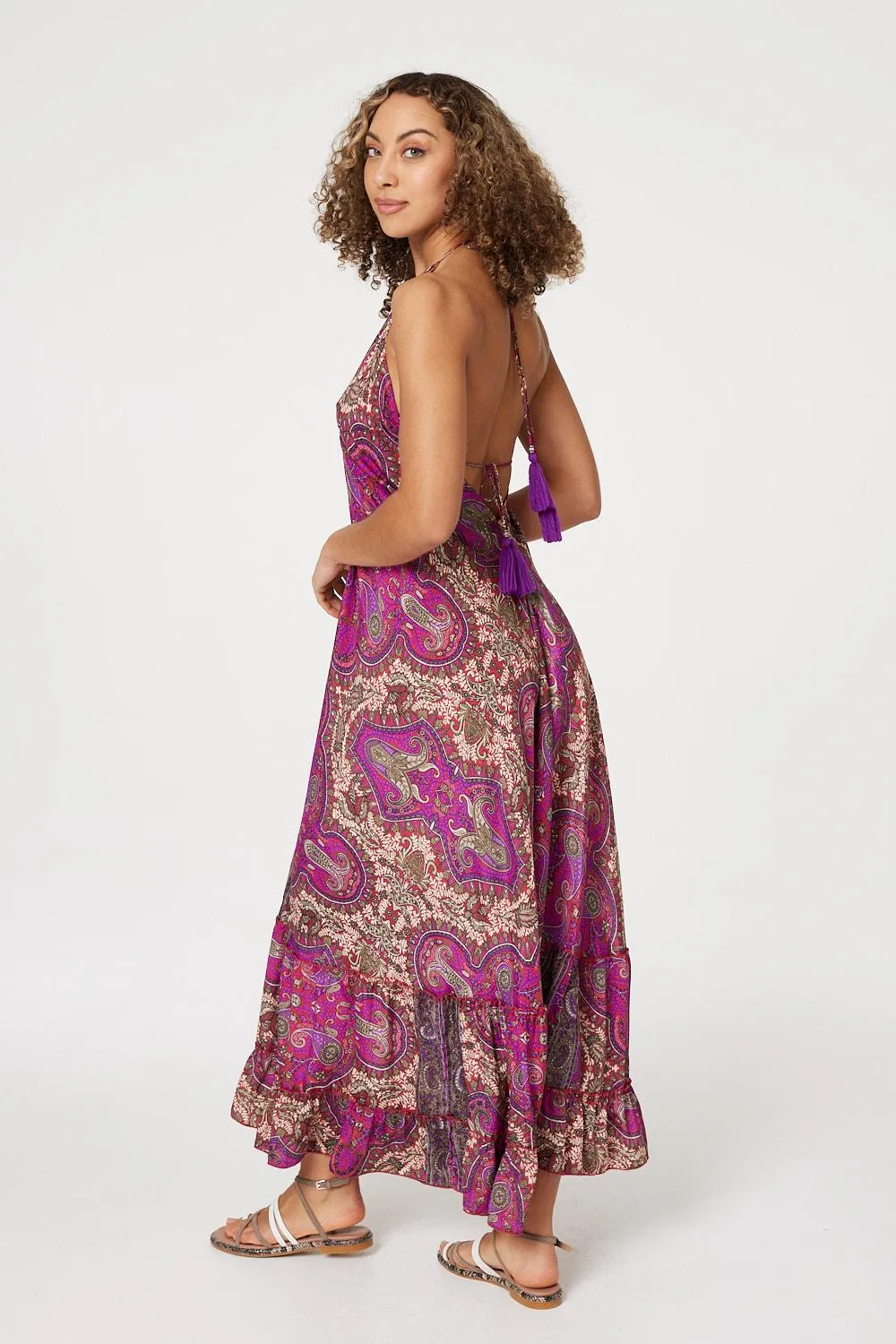 Paisley Halter Neck Maxi Dress